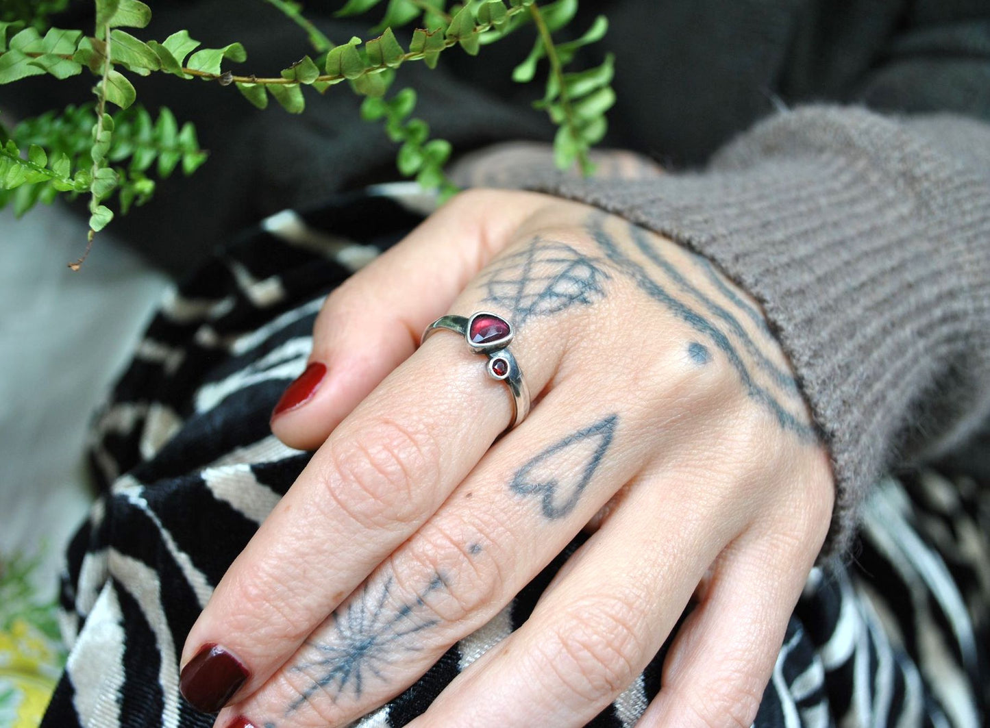 Derelict Ring with Garnet