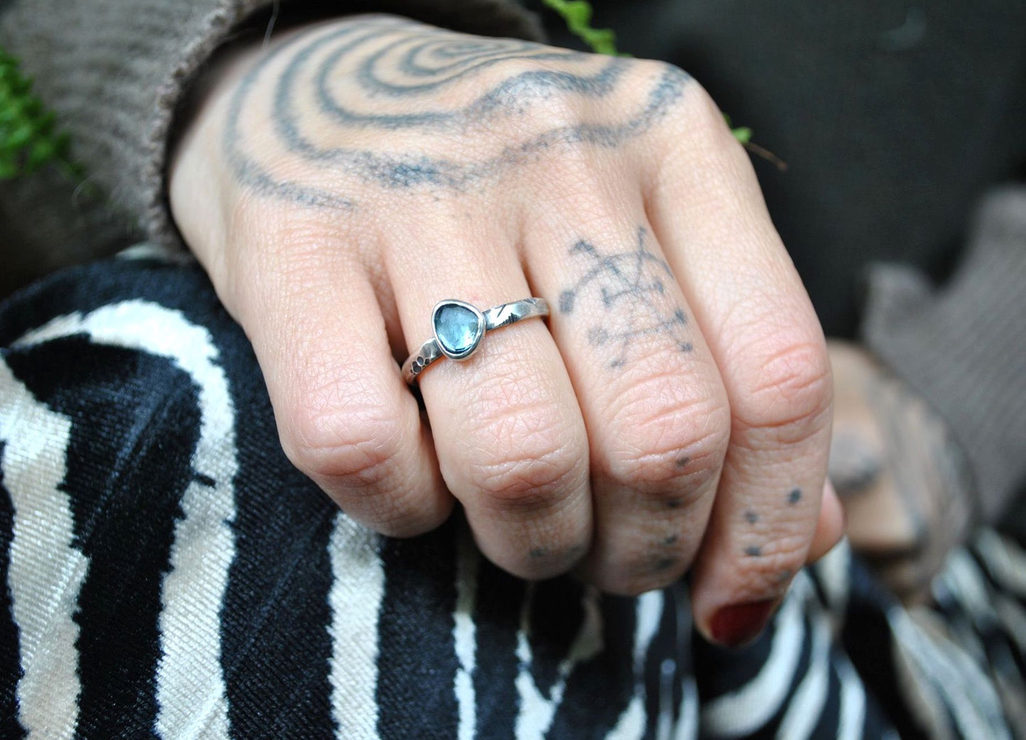 Derelict Ring with Blue Topaz