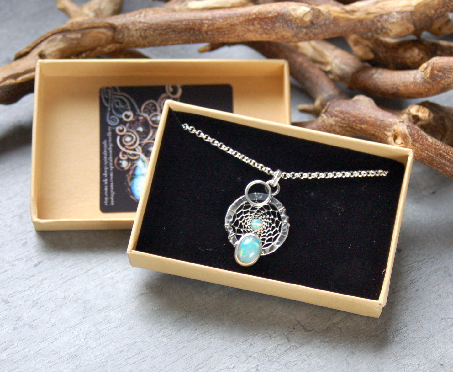 Dreamscape Pendant with Opal