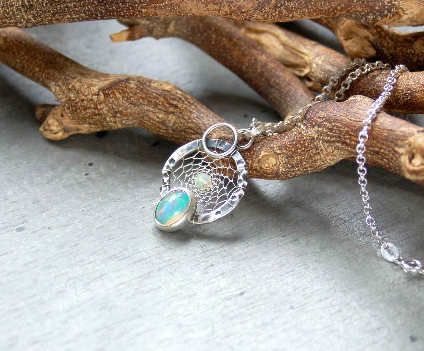 Dreamscape Pendant with Opal