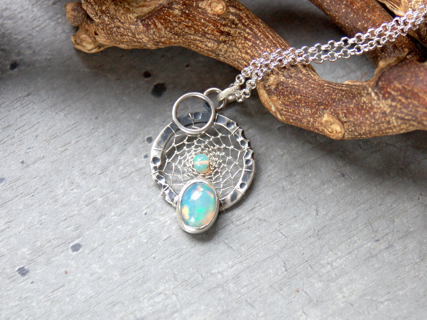 Dreamscape Pendant with Opal