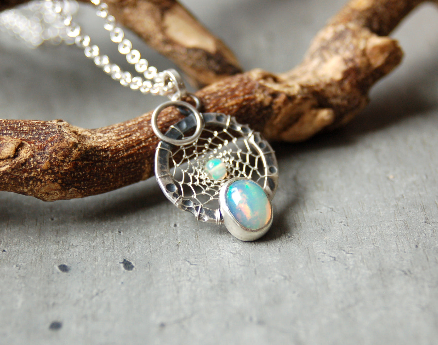Dreamscape Pendant with Opal