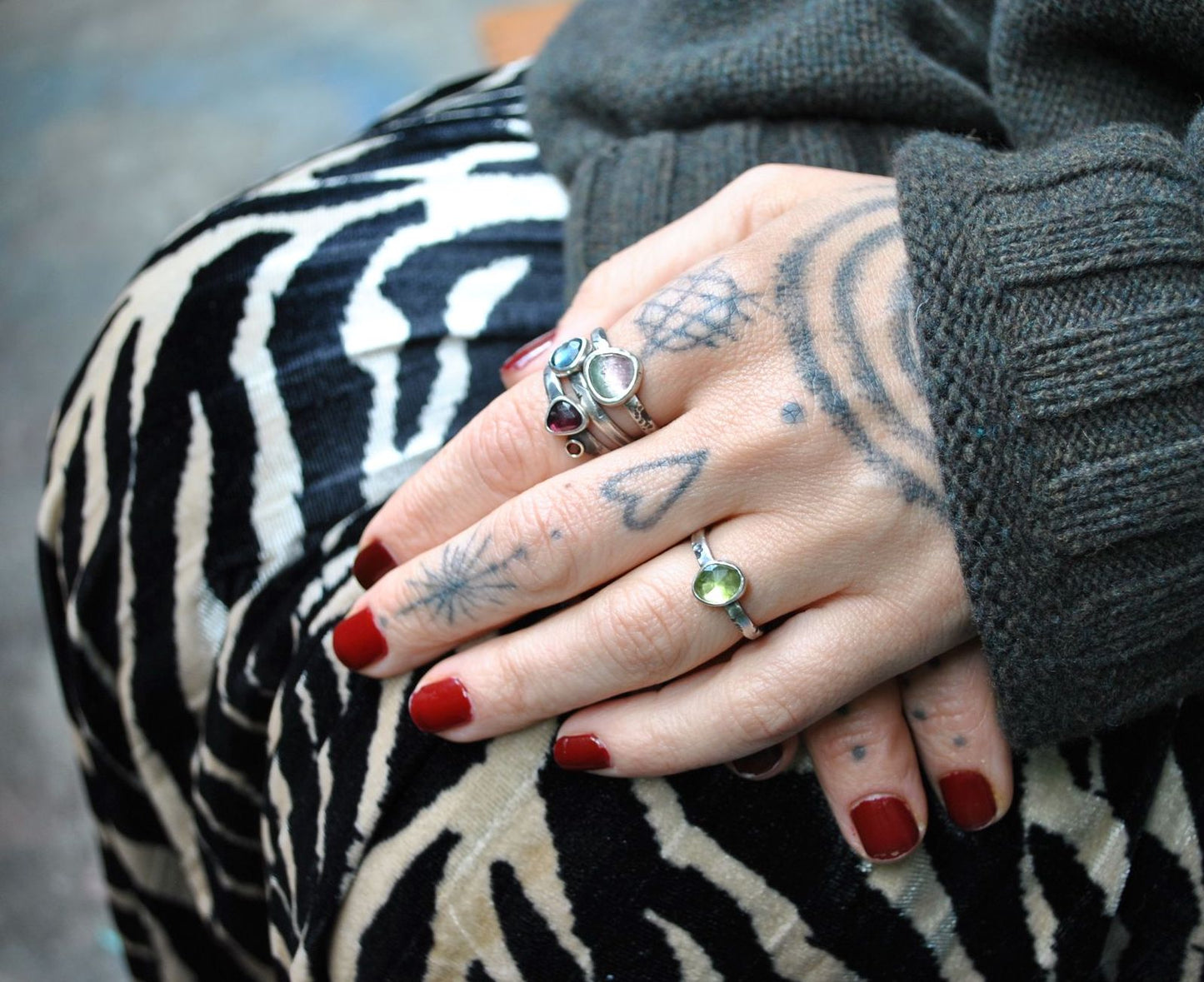 Derelict Ring with Watermelon Tourmaline
