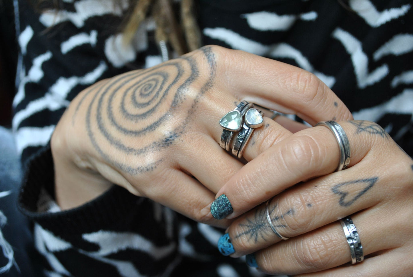 Silver Moonstone Ring