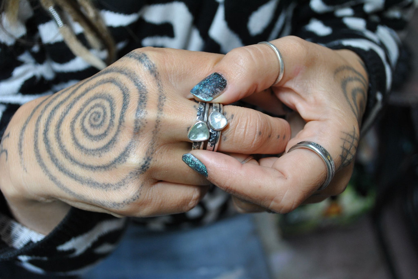 Silver Moonstone Ring