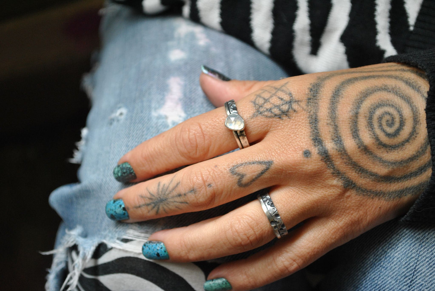 Organic Silver Ring band