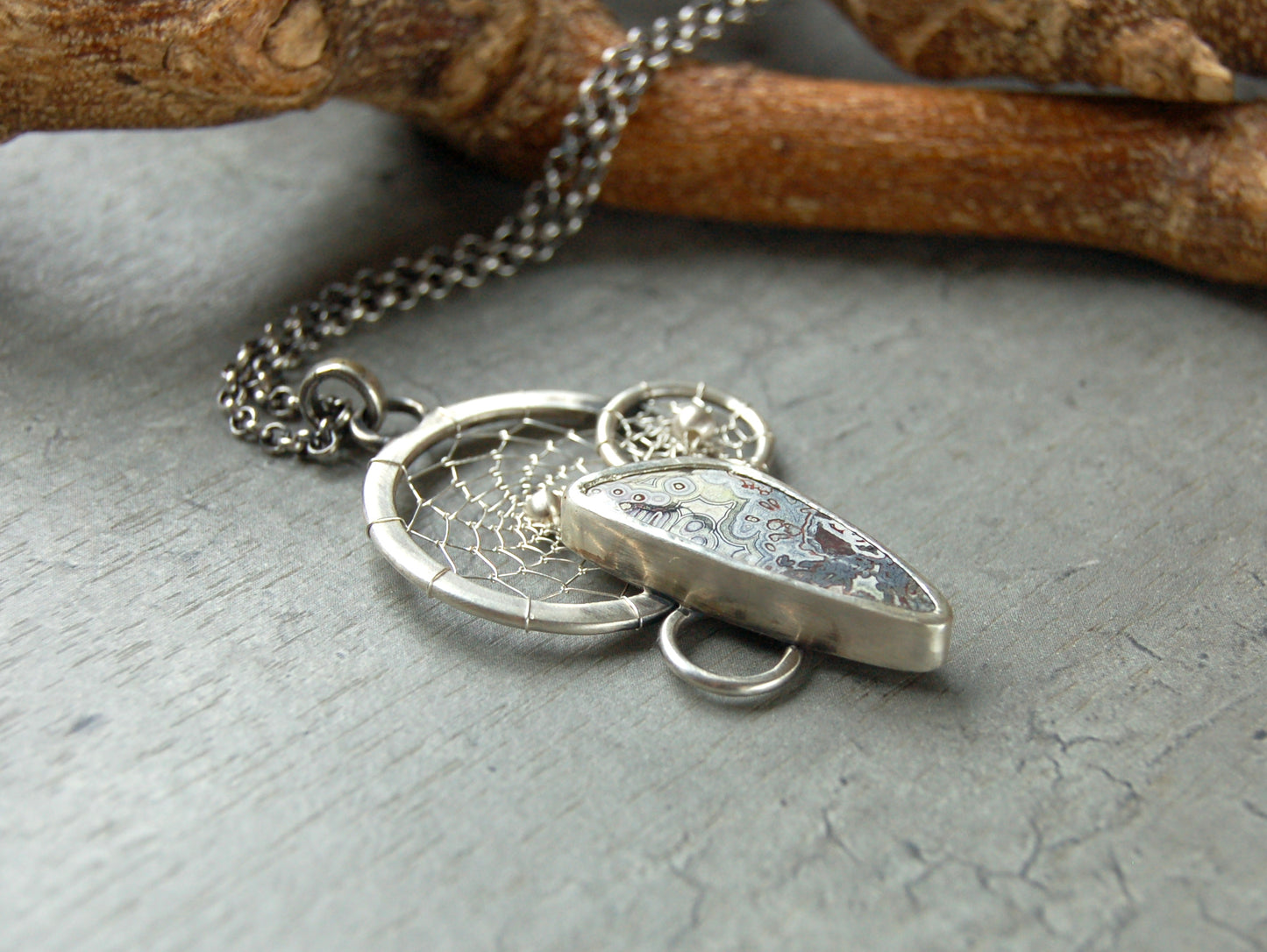 Agate Dreamcatcher Pendant