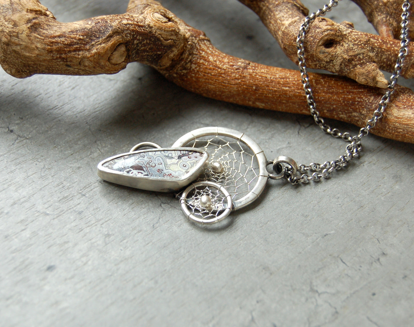 Agate Dreamcatcher Pendant