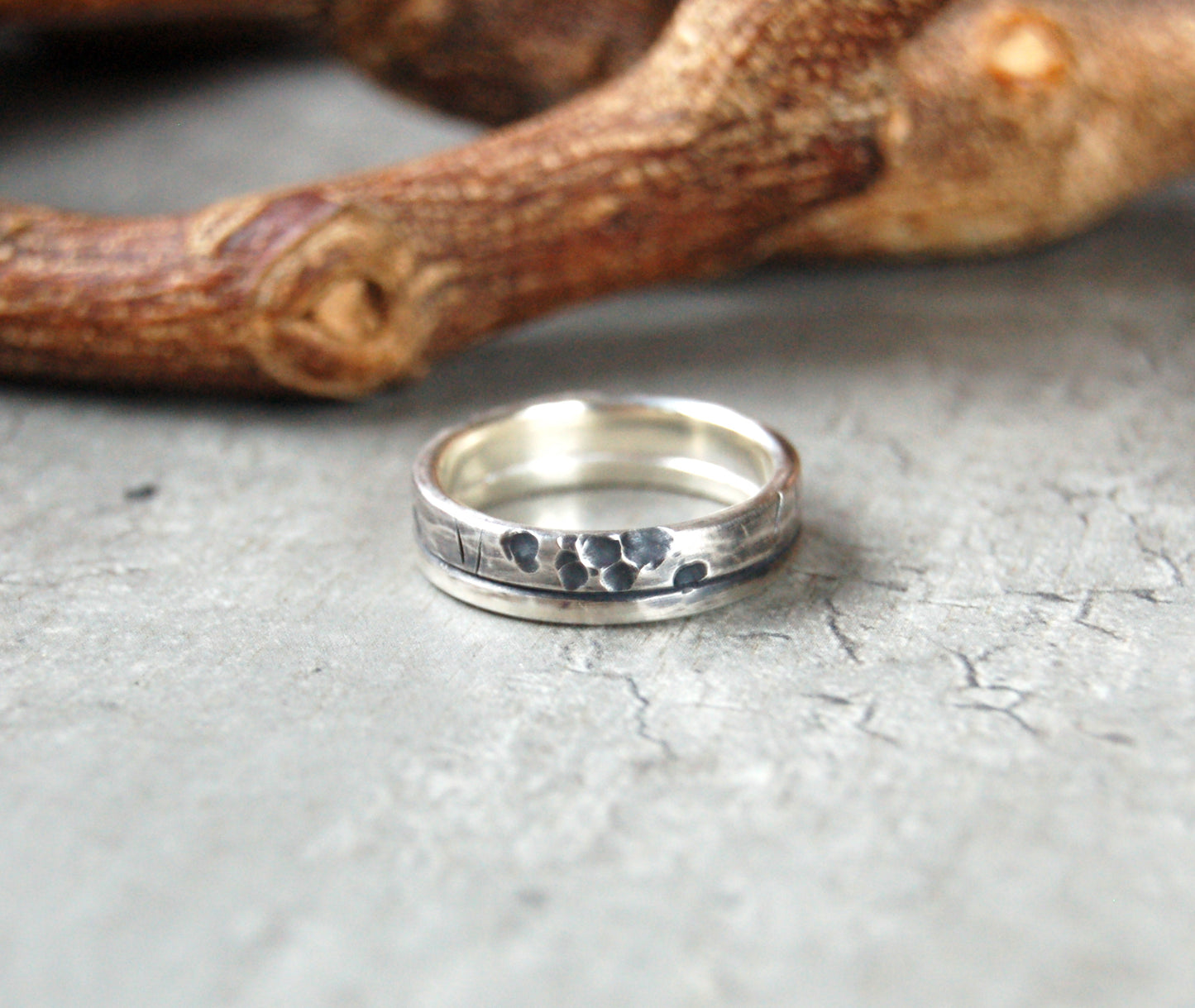 Organic Silver Ring band