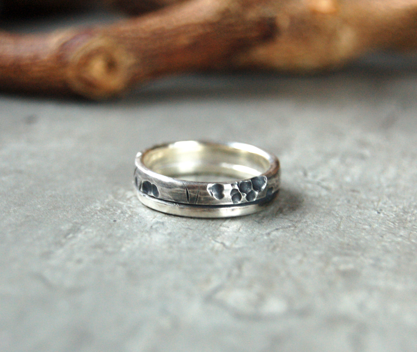 Organic Silver Ring band