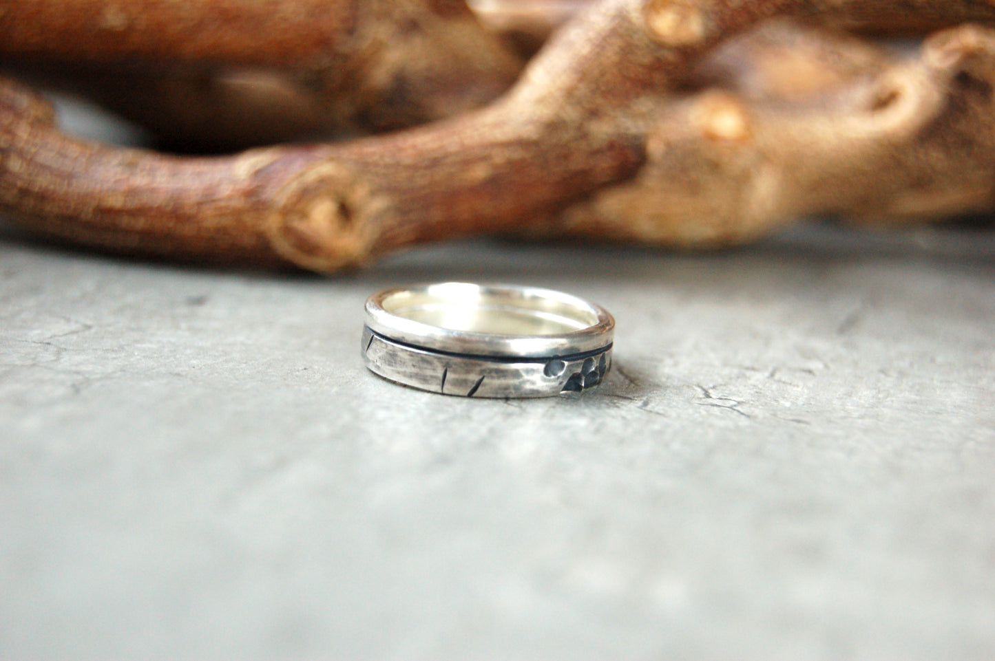 Organic Silver Ring band