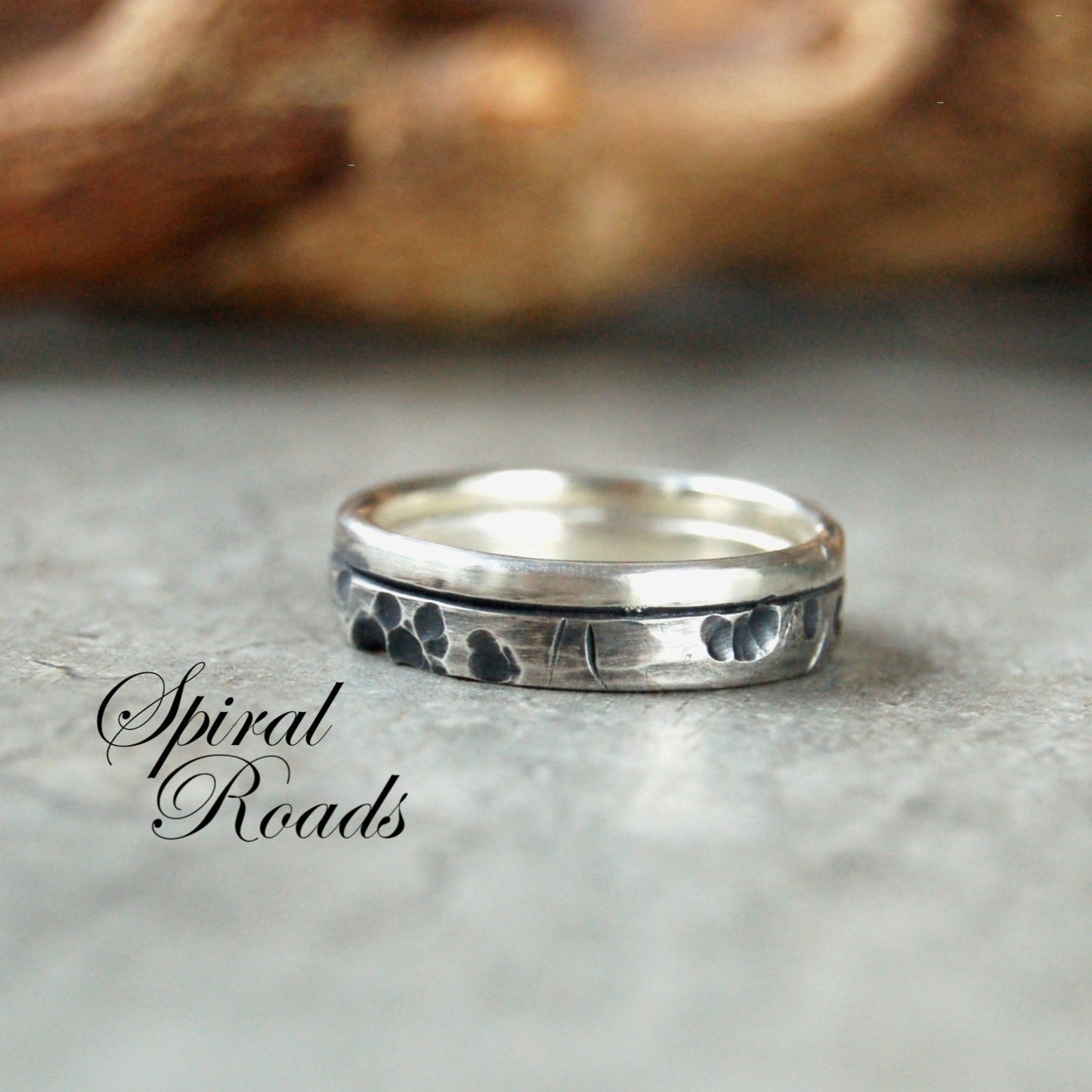 Organic Silver Ring band