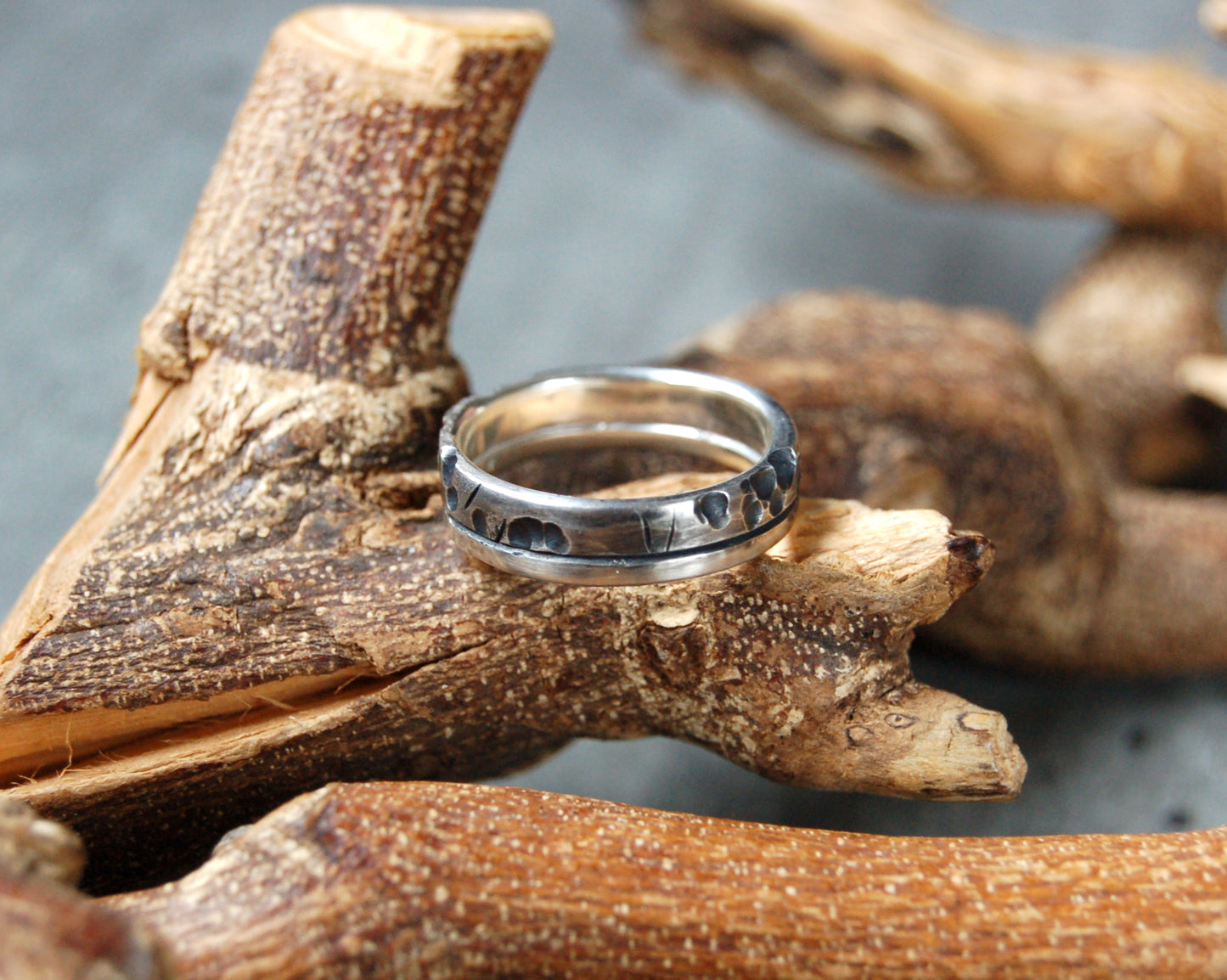 Organic Silver Ring band
