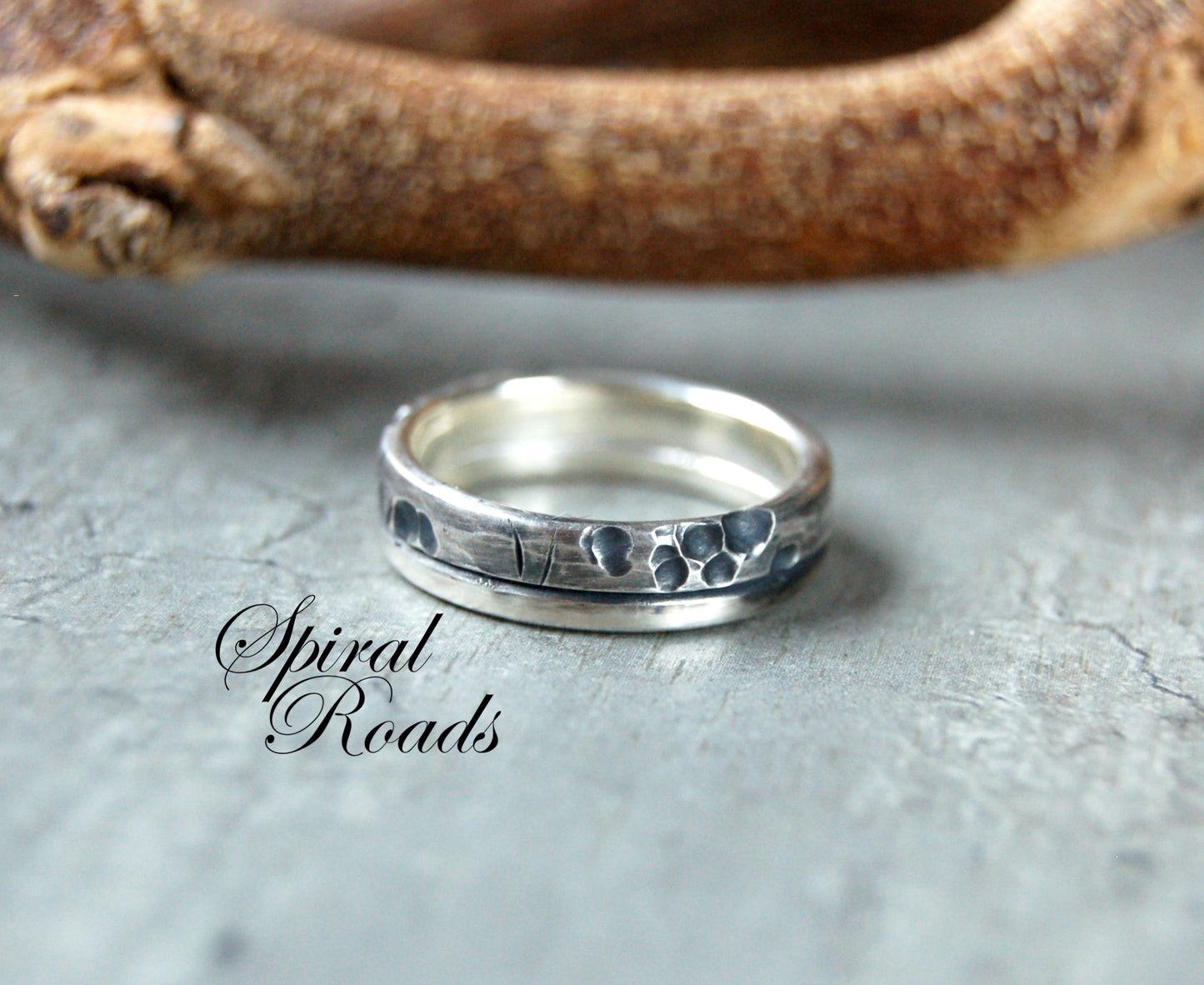 Organic Silver Ring band