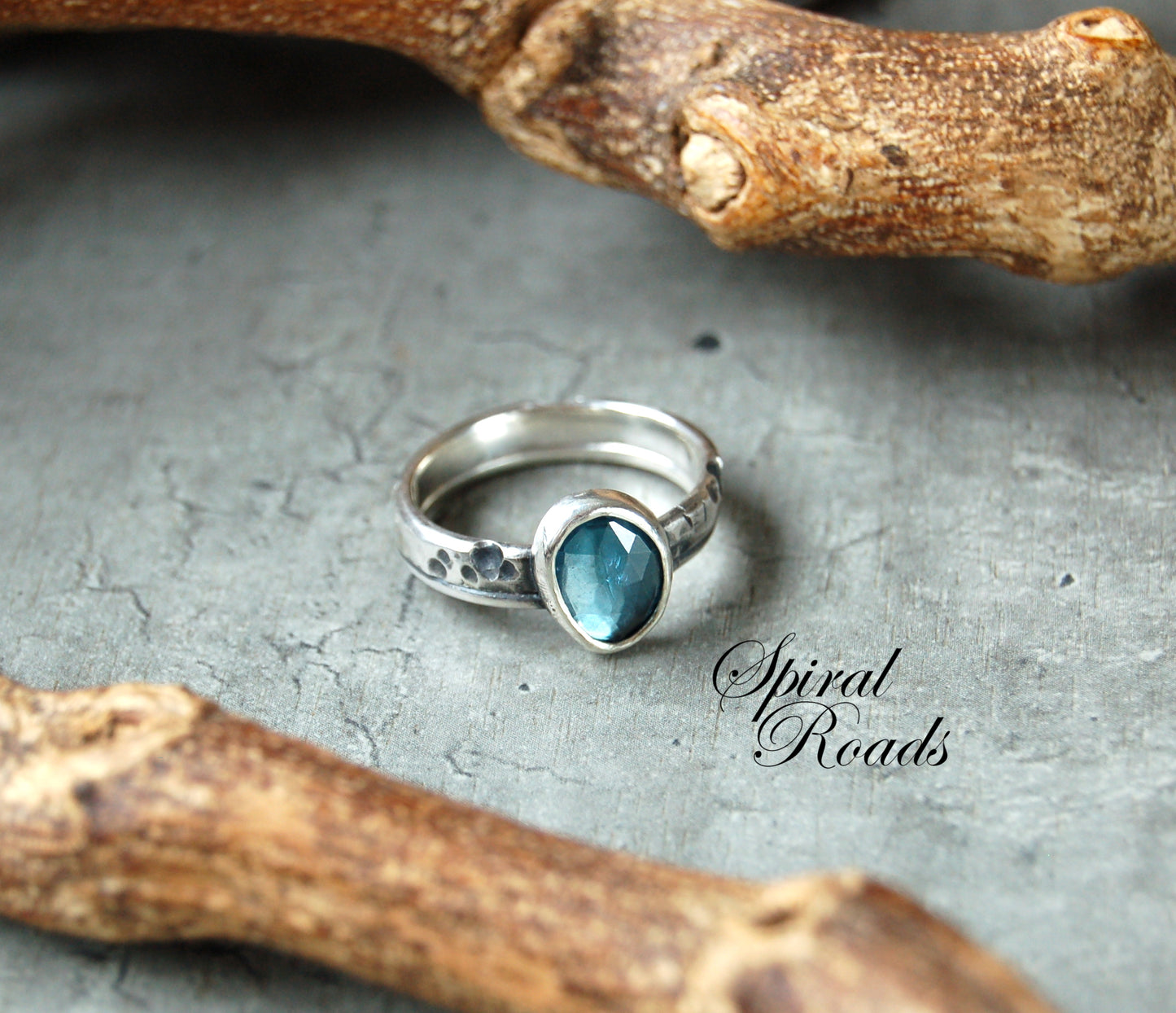 Silver Blue Topaz ring