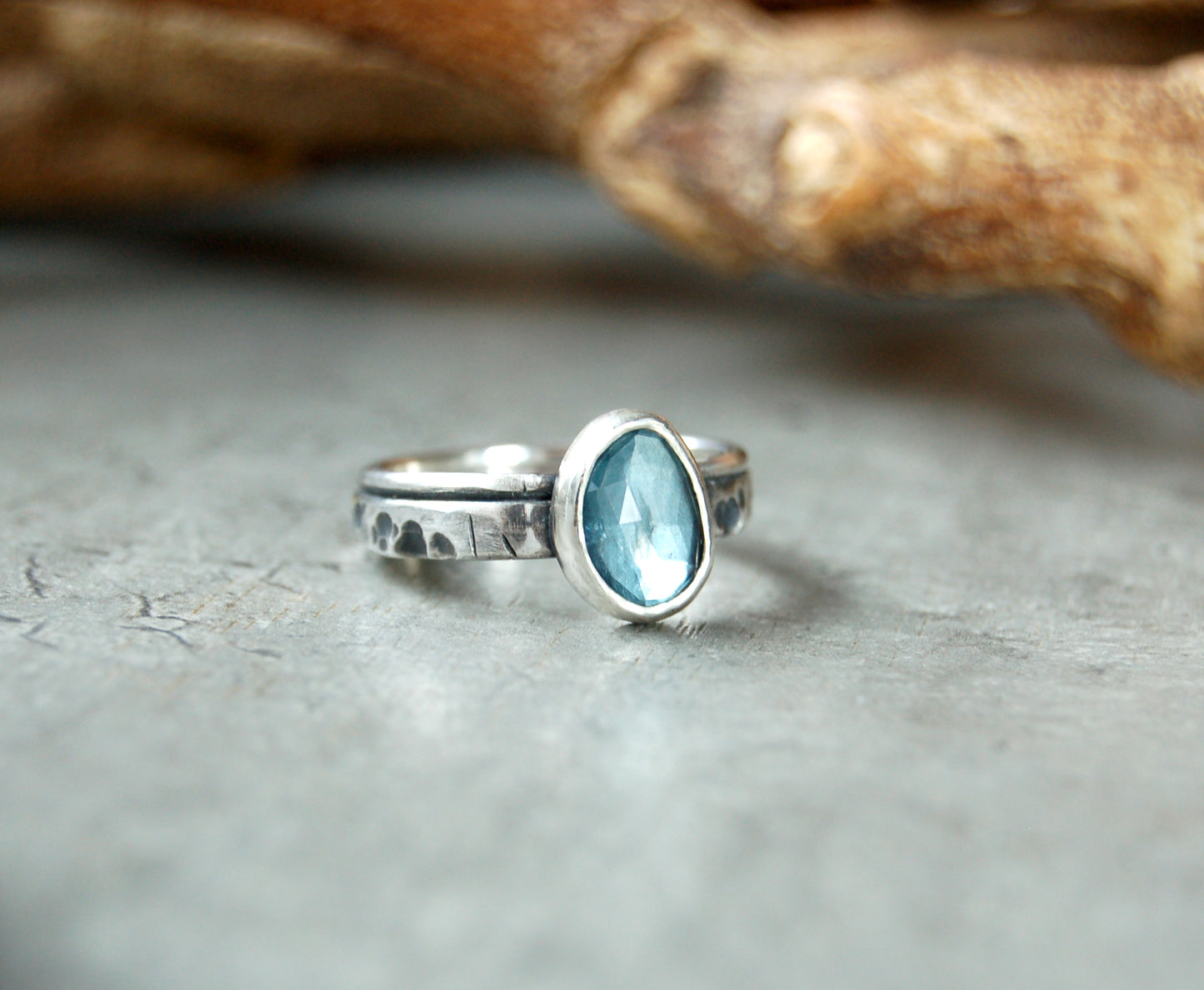 Silver Blue Topaz ring