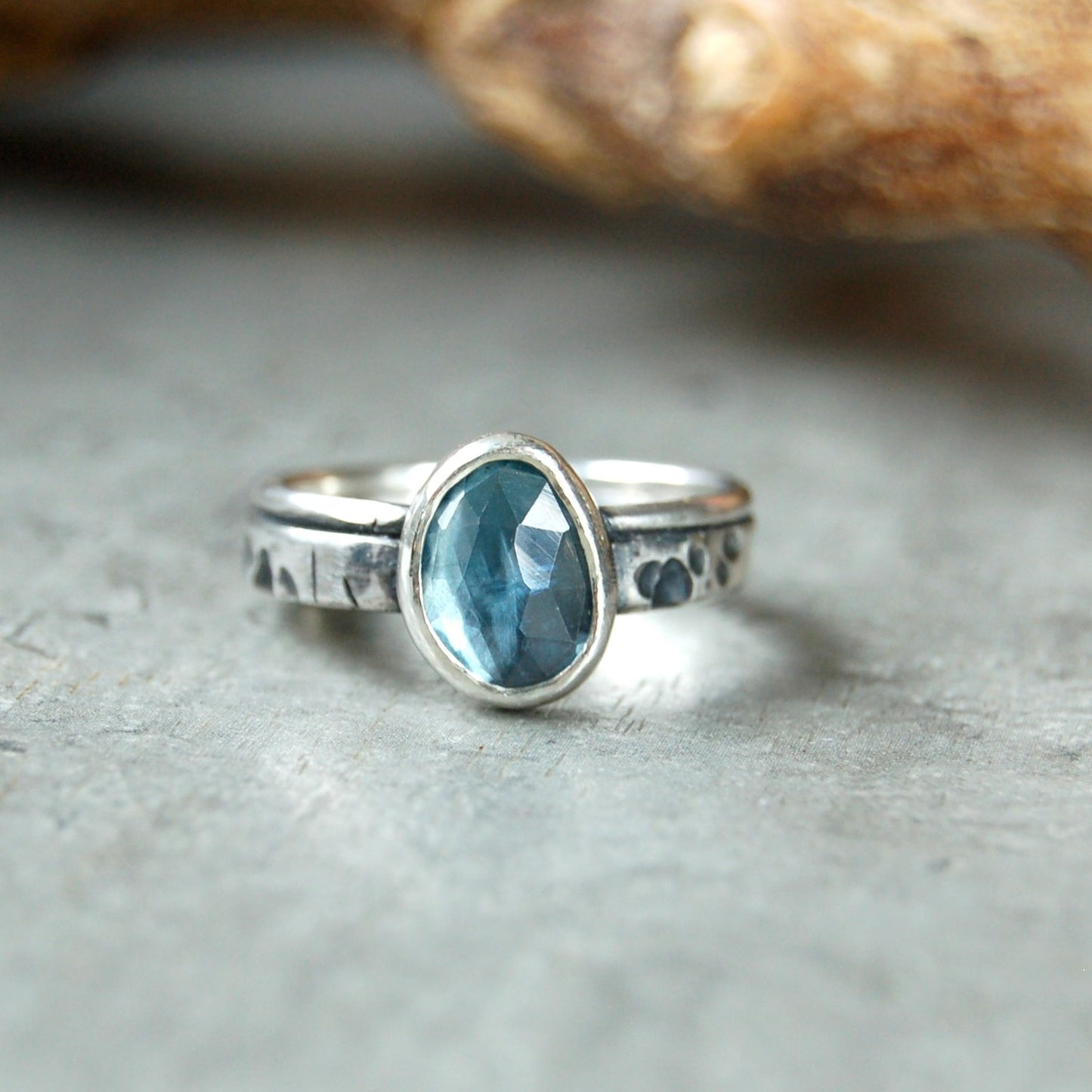 Silver Blue Topaz ring