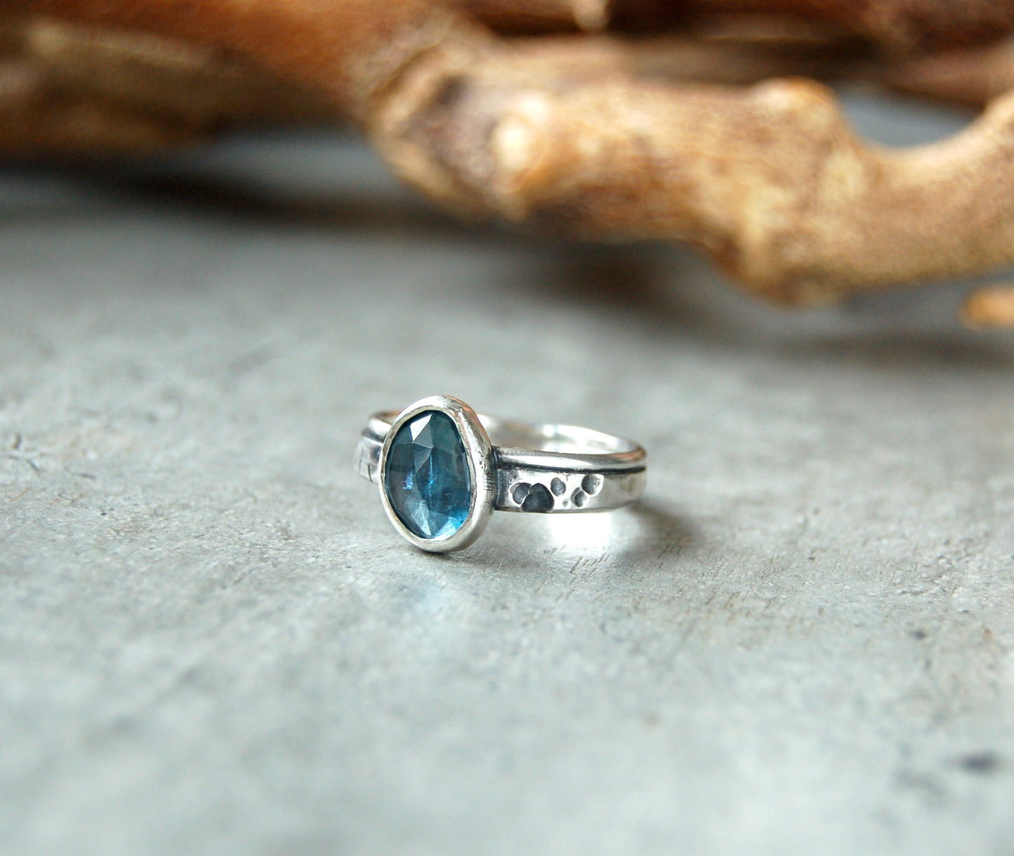 Silver Blue Topaz ring