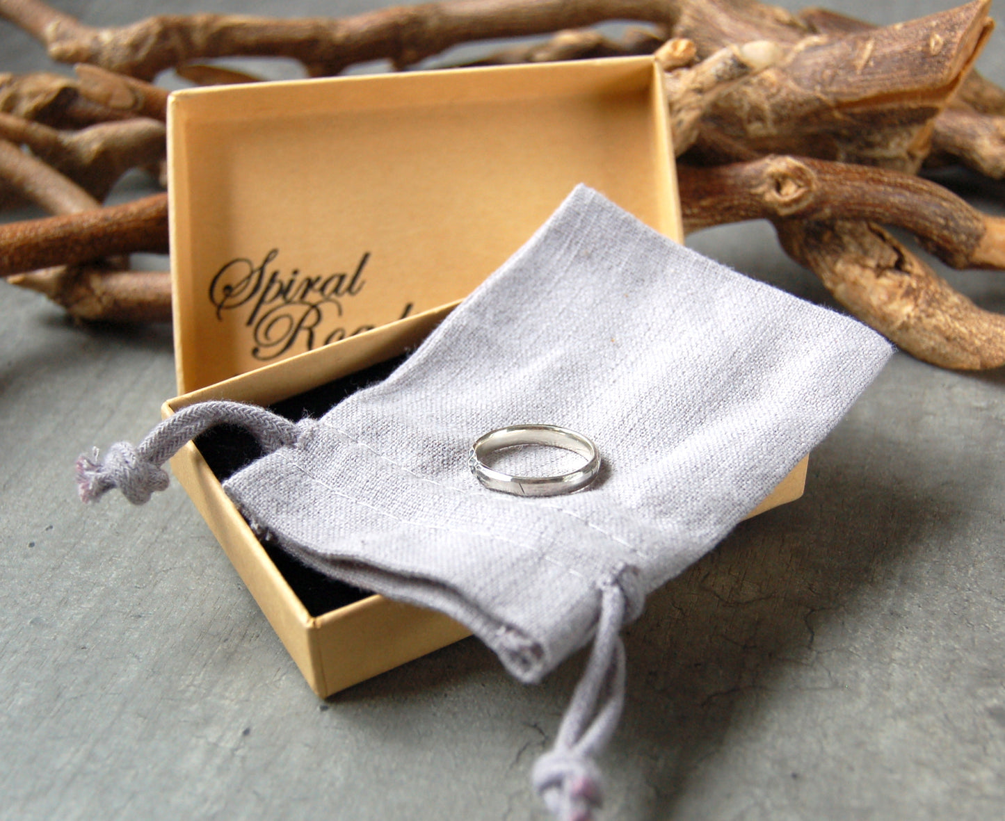 Organic Silver Ring band