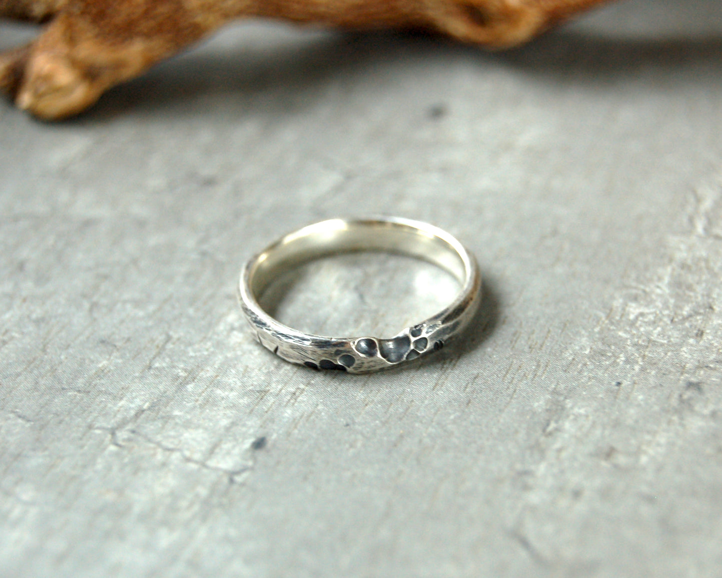 Organic Silver Ring band