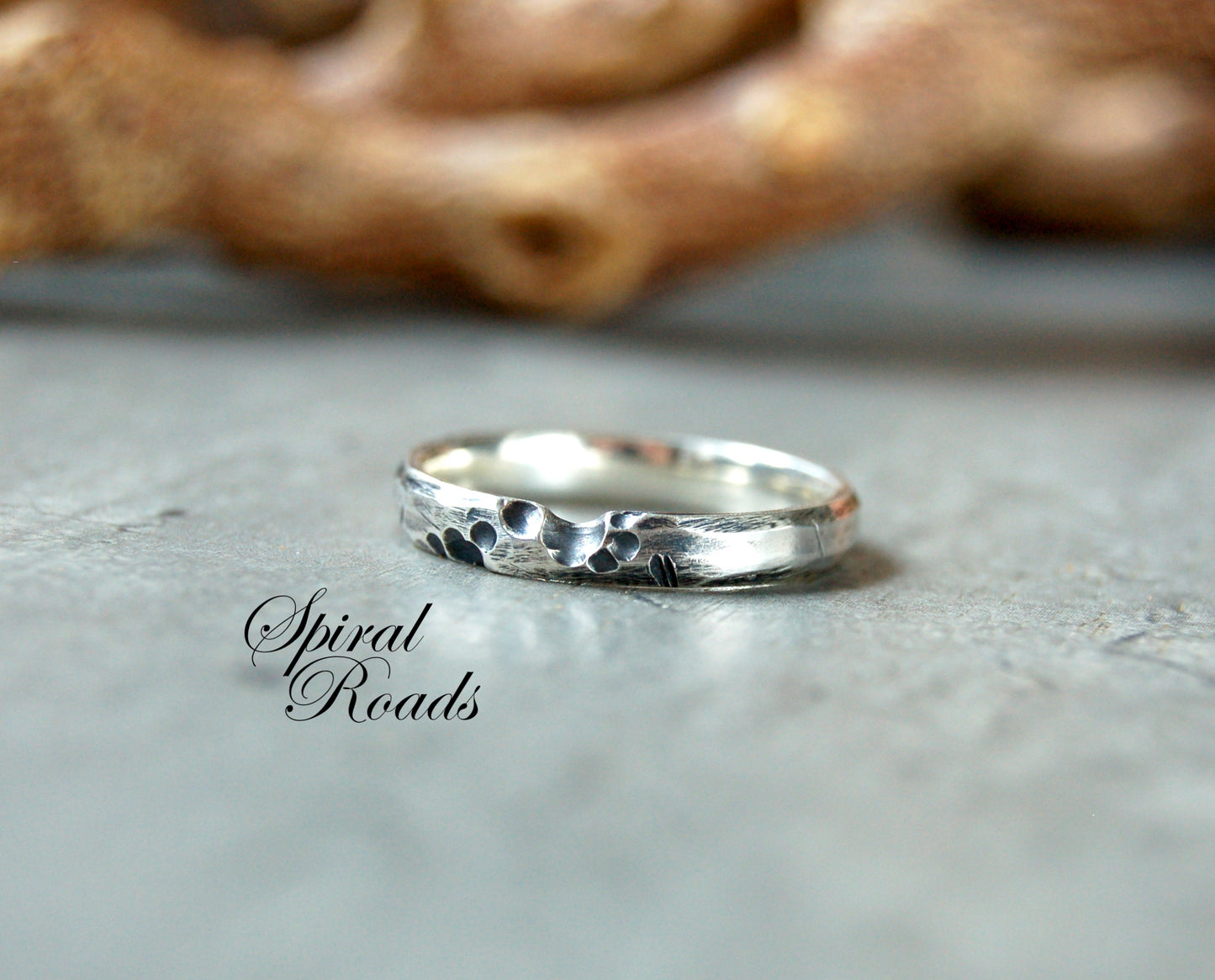 Organic Silver Ring band