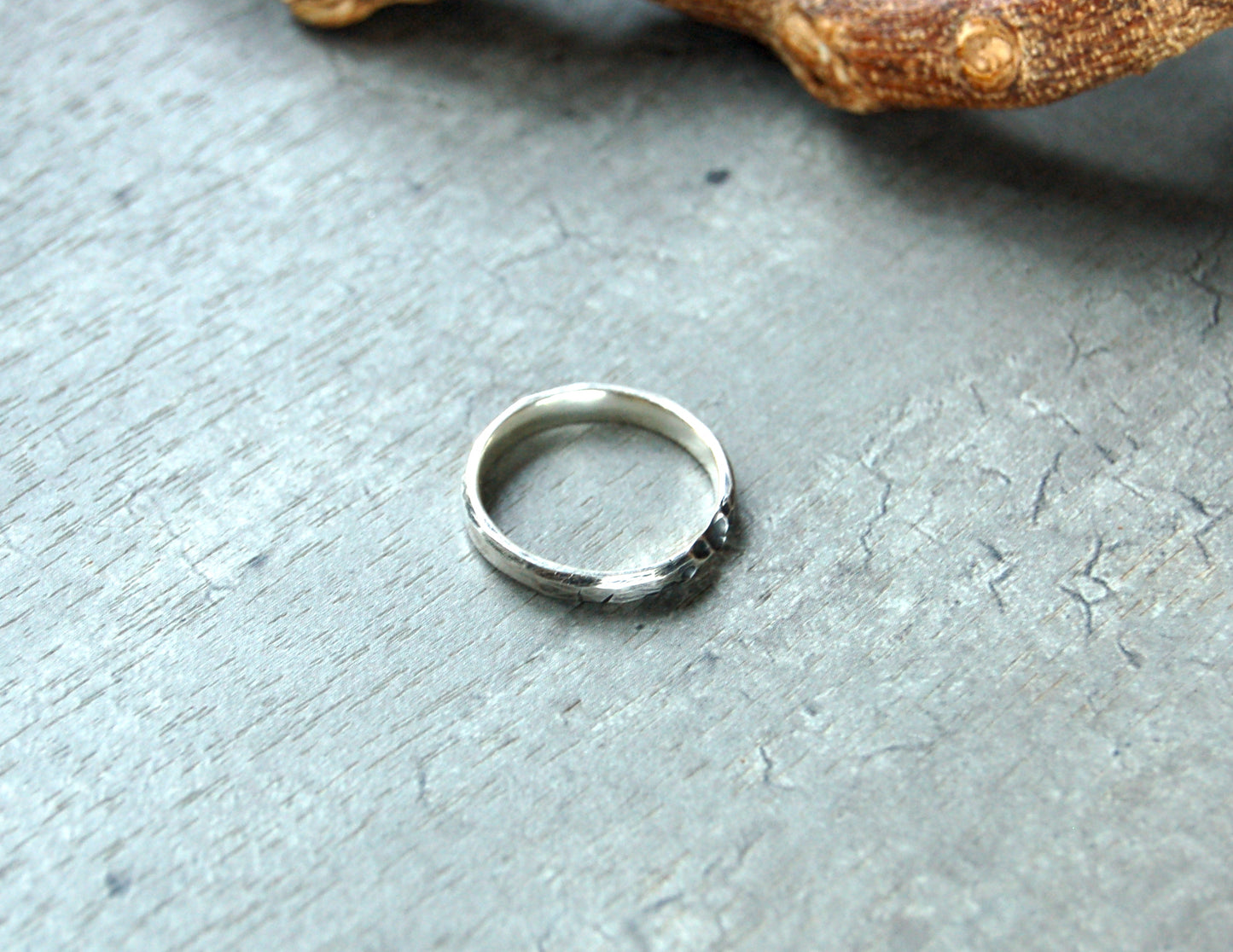 Organic Silver Ring band