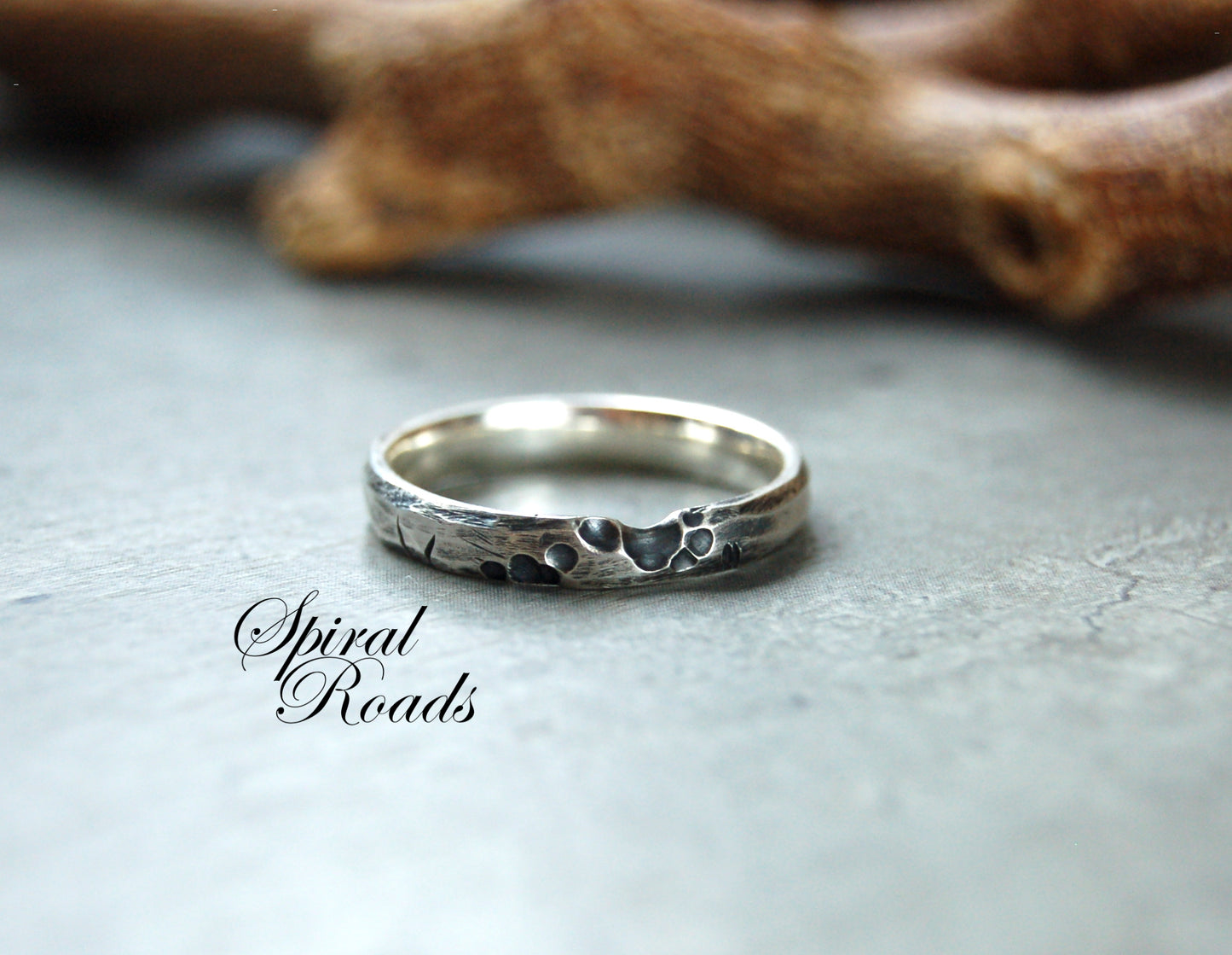 Organic Silver Ring band