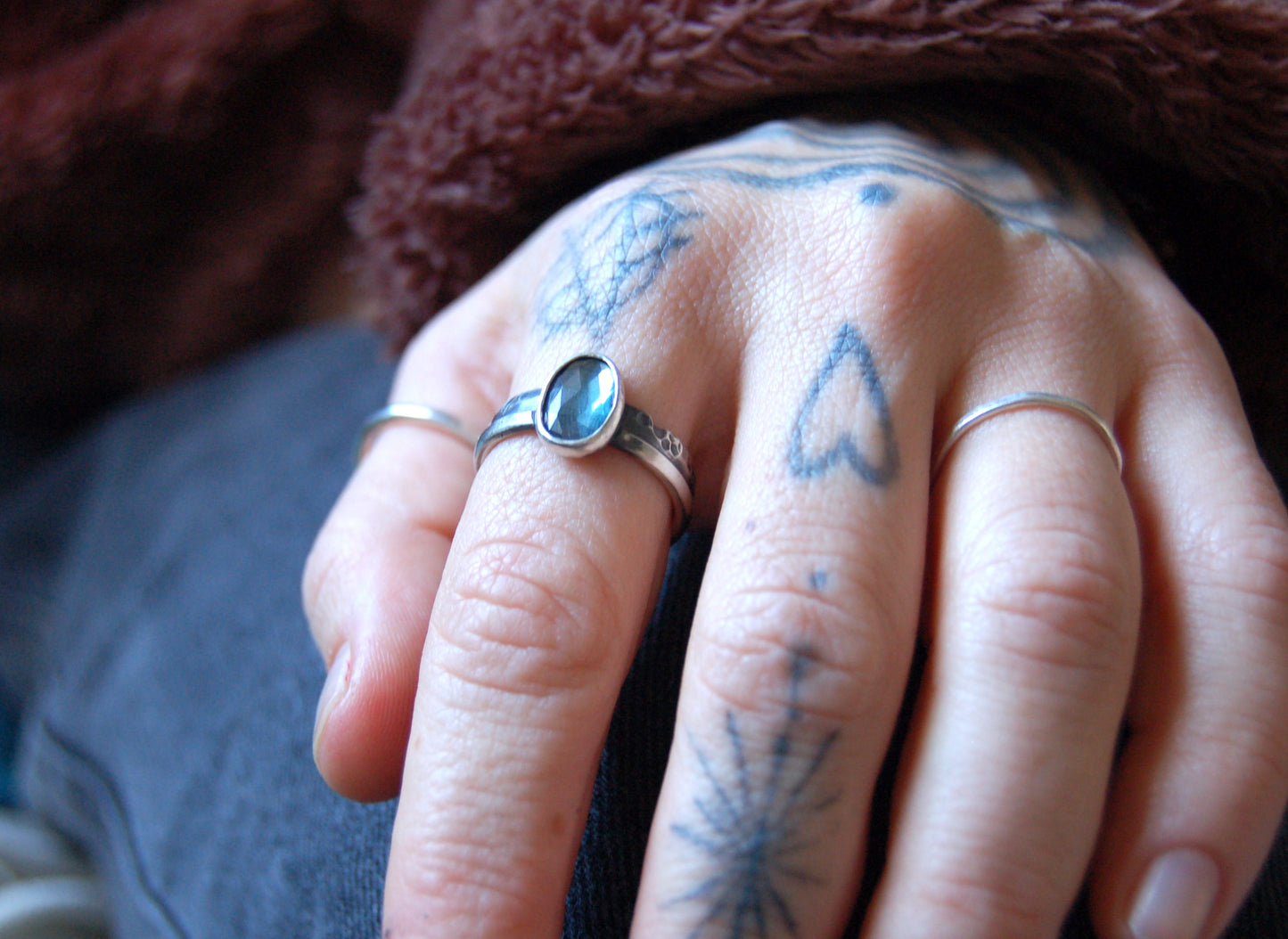 Silver Blue Topaz ring