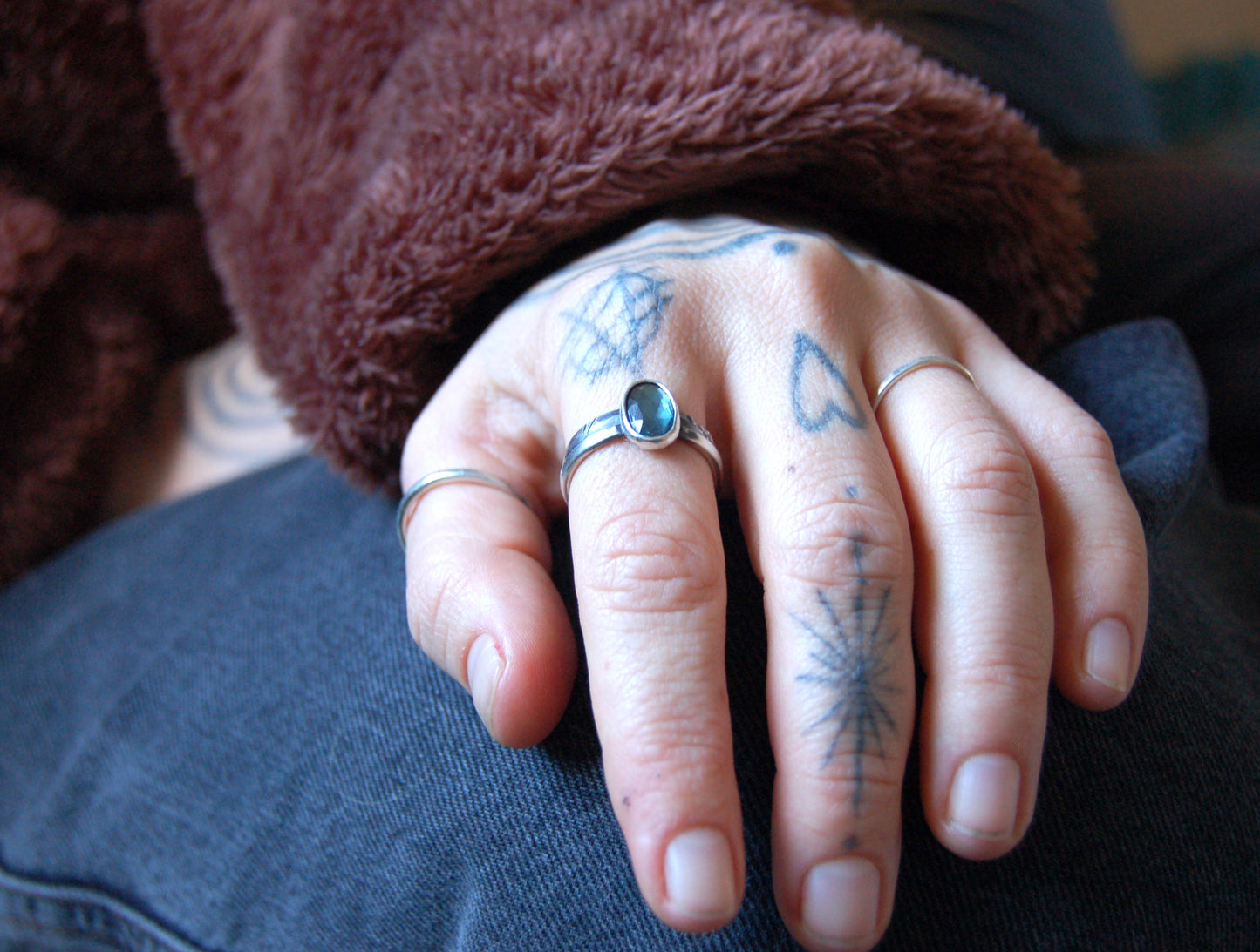 Silver Blue Topaz ring