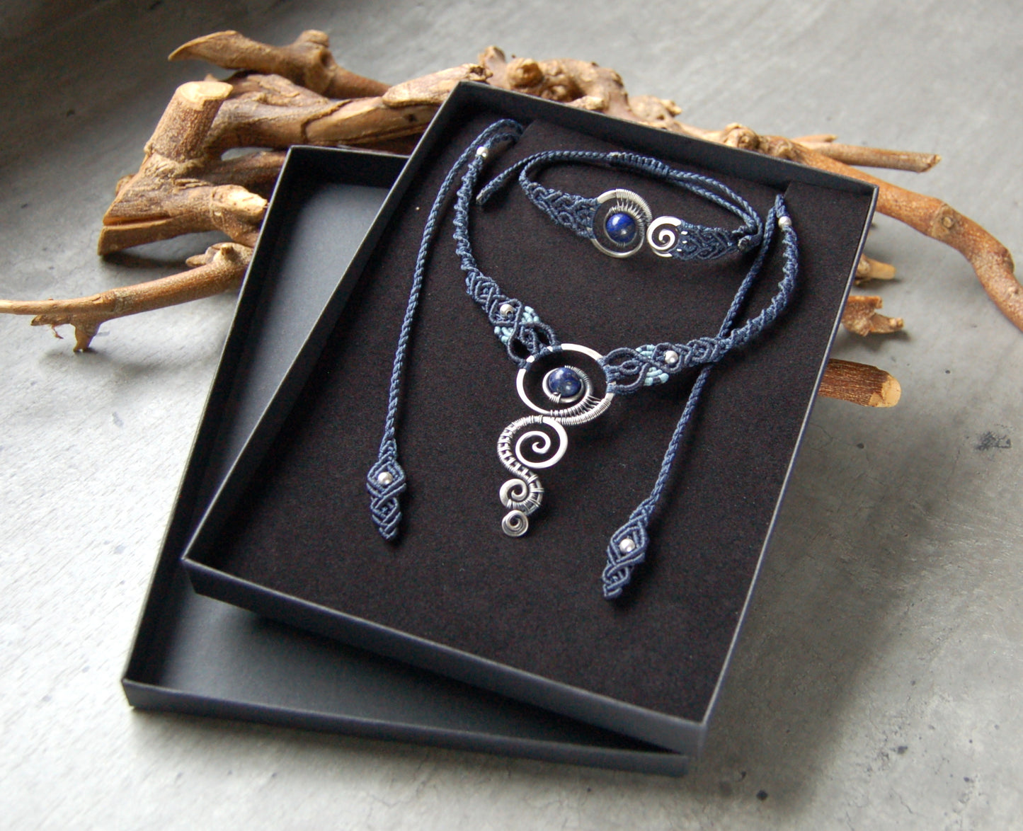 Cascades Necklace with Lapis Lazuli