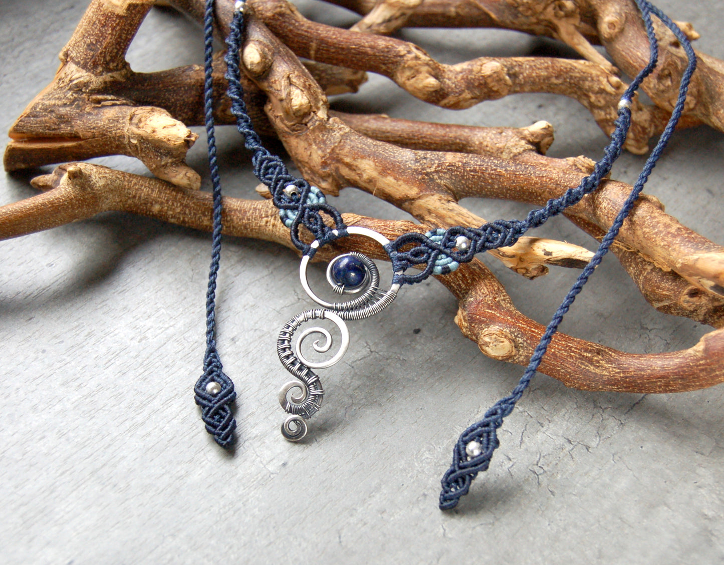 Cascades Necklace with Lapis Lazuli