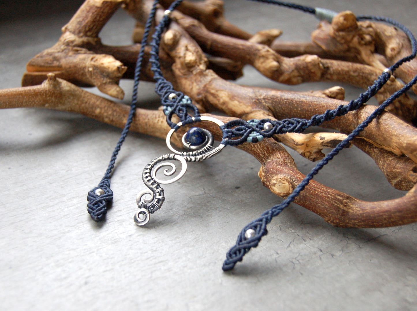 Cascades Necklace with Lapis Lazuli