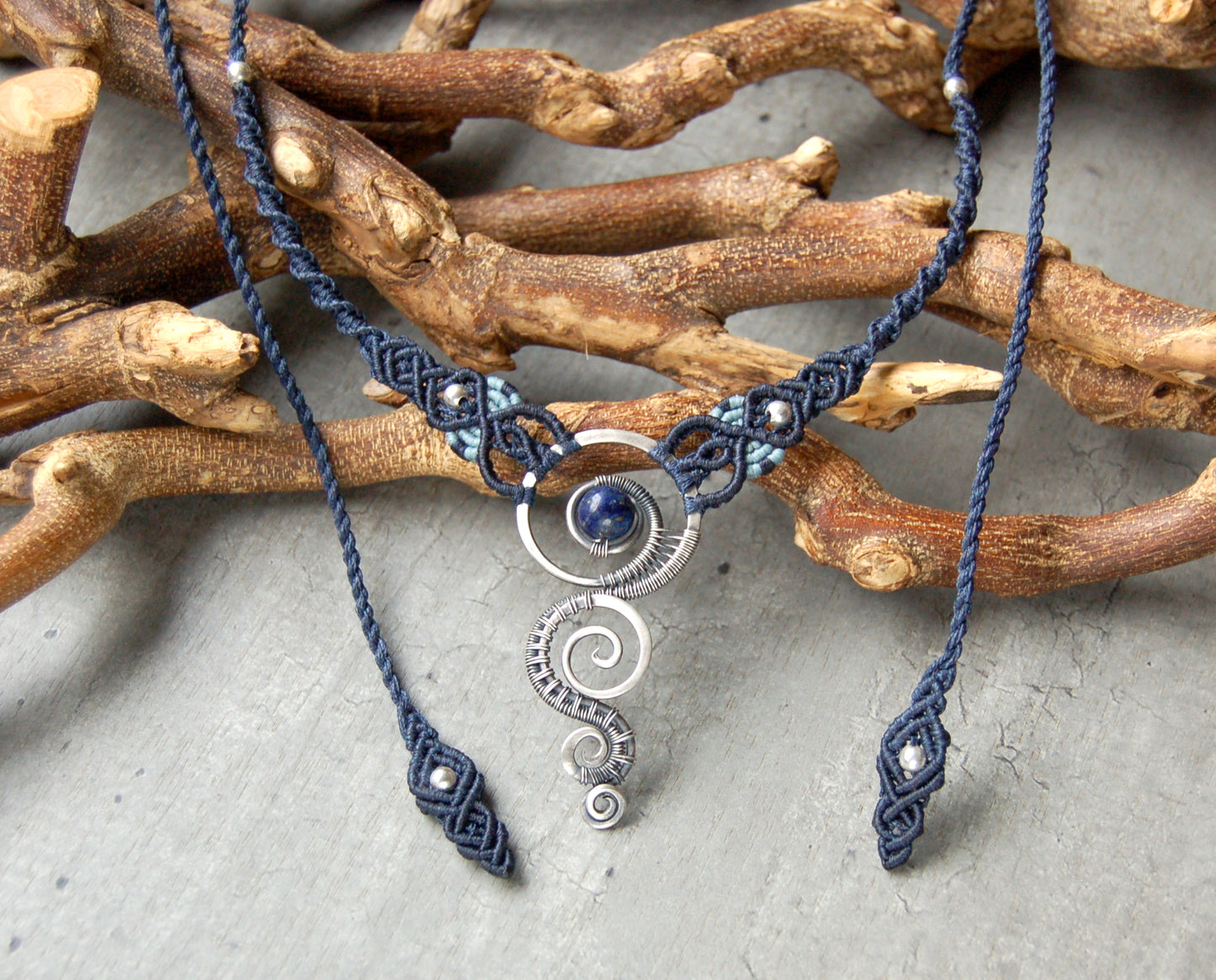 Cascades Necklace with Lapis Lazuli