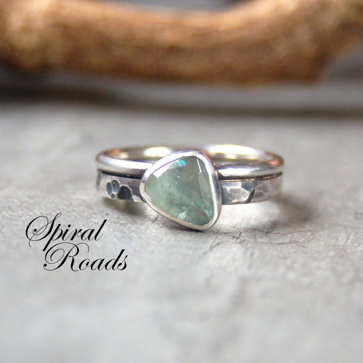 Aquamarine gemstone ring