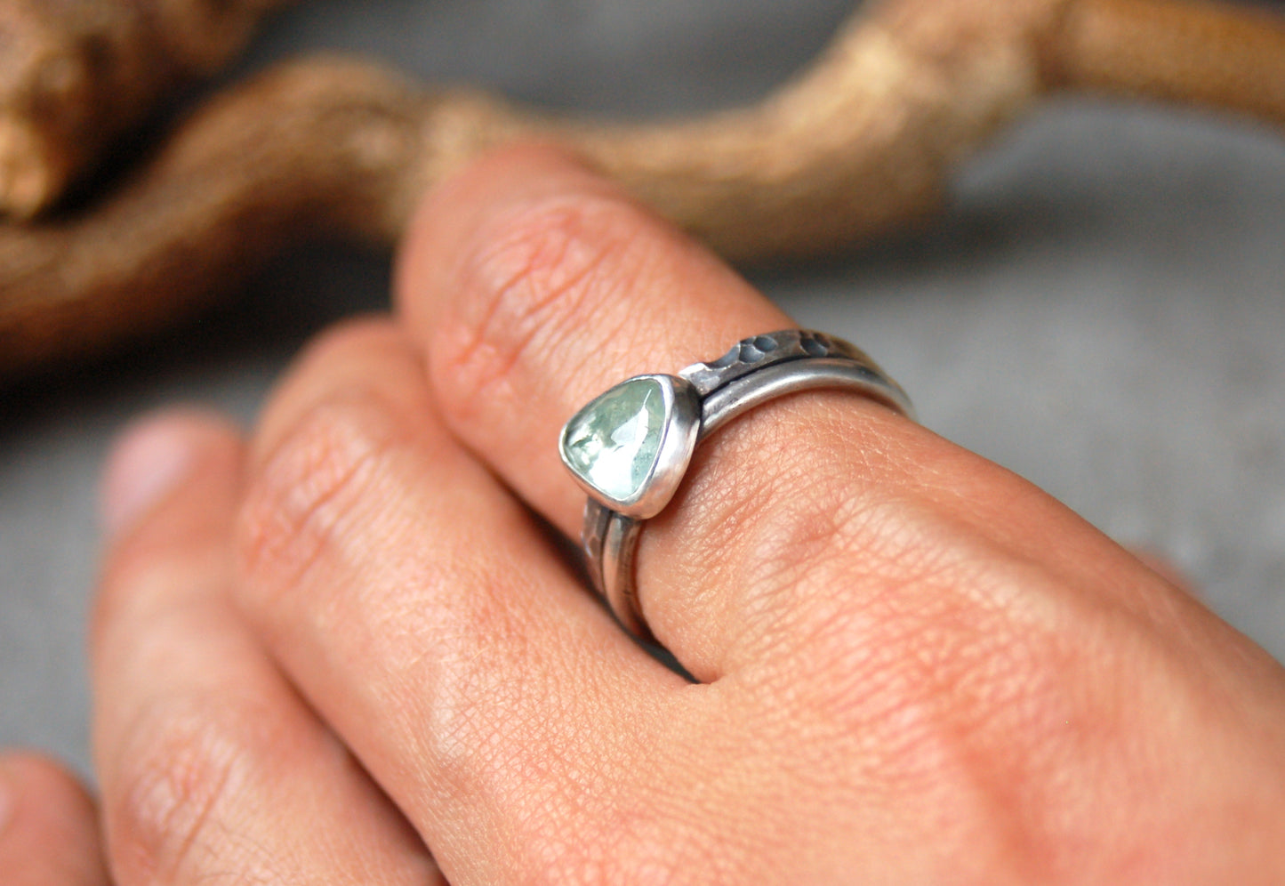 silver gemstone rings for women