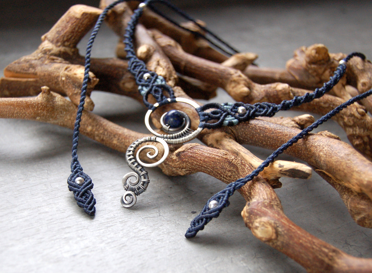Cascades Necklace with Lapis Lazuli