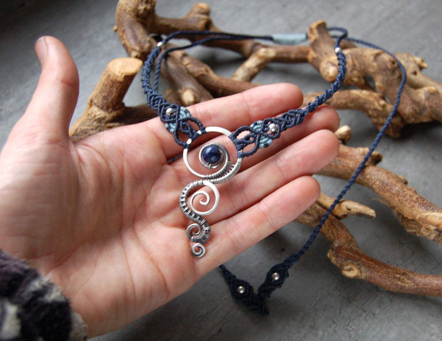Cascades Necklace with Lapis Lazuli