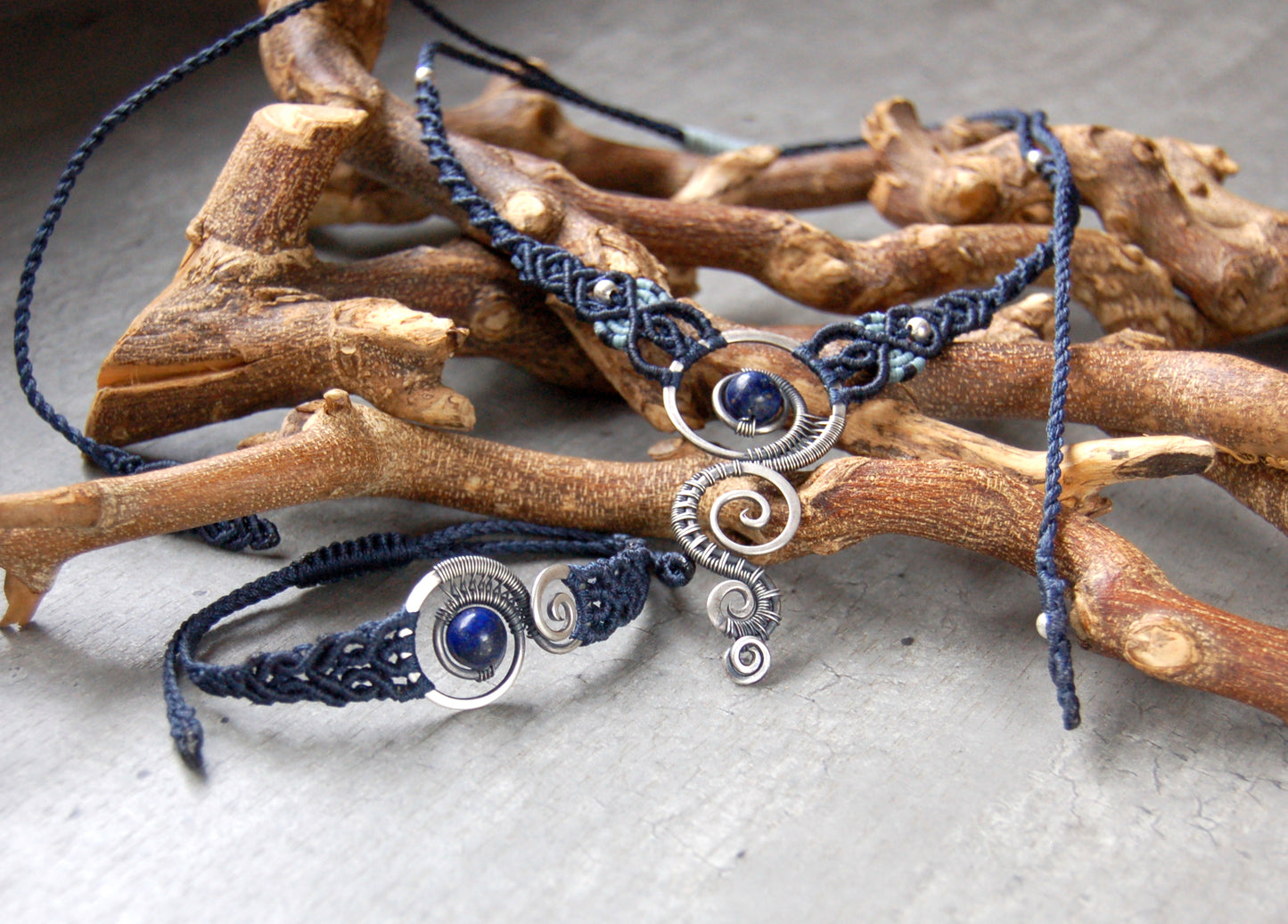 Cascades Necklace with Lapis Lazuli