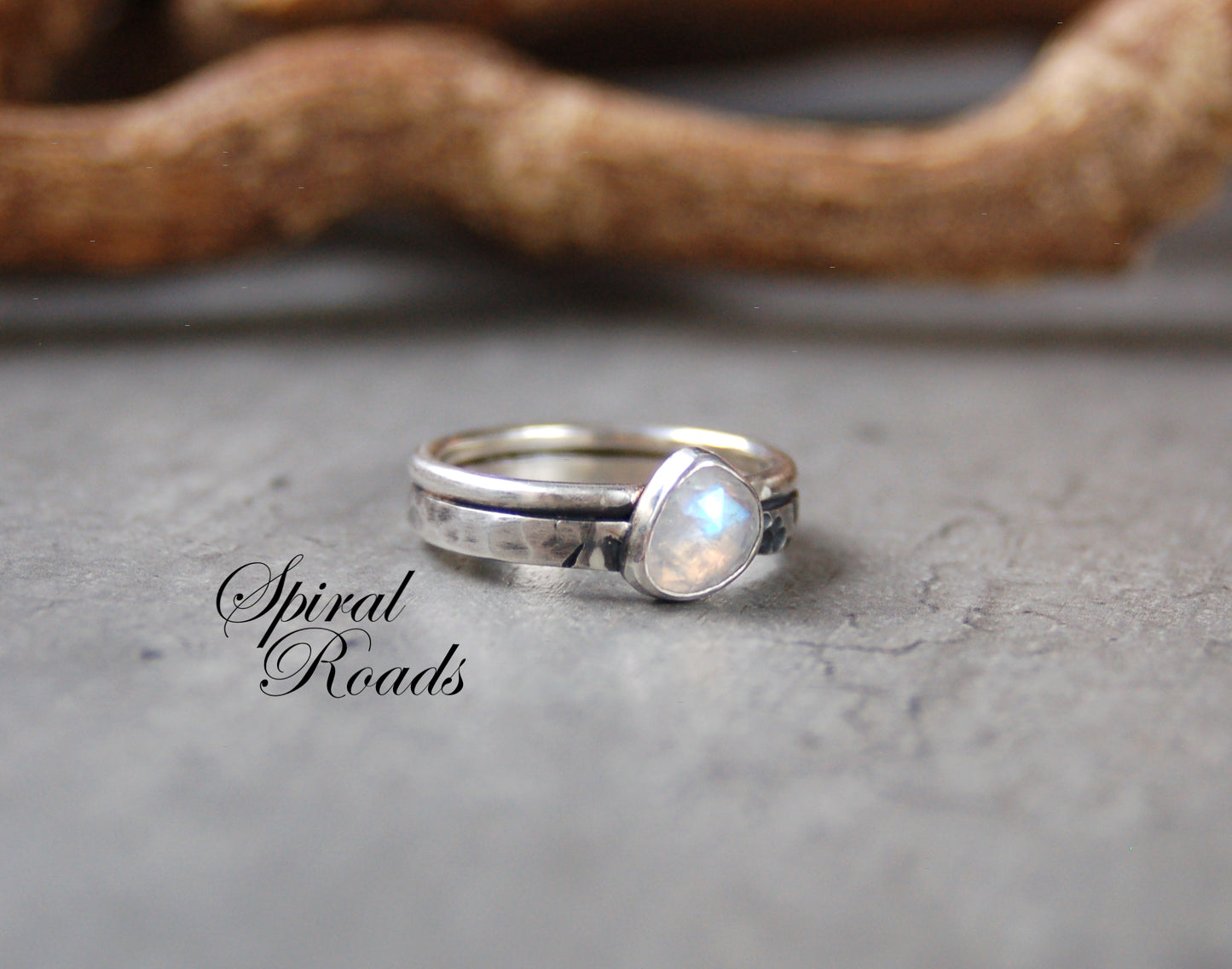 Silver Moonstone Ring