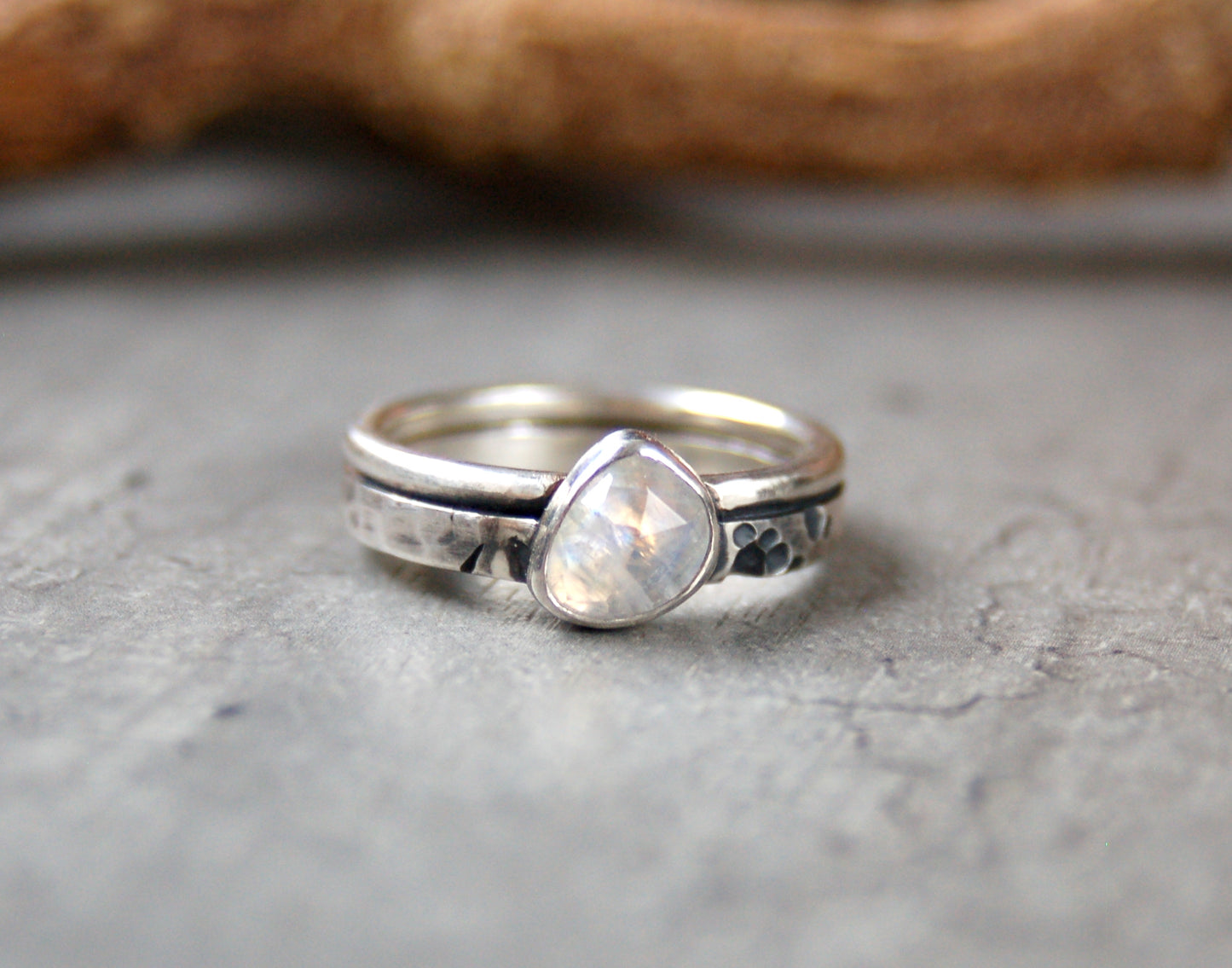 Silver Moonstone Ring