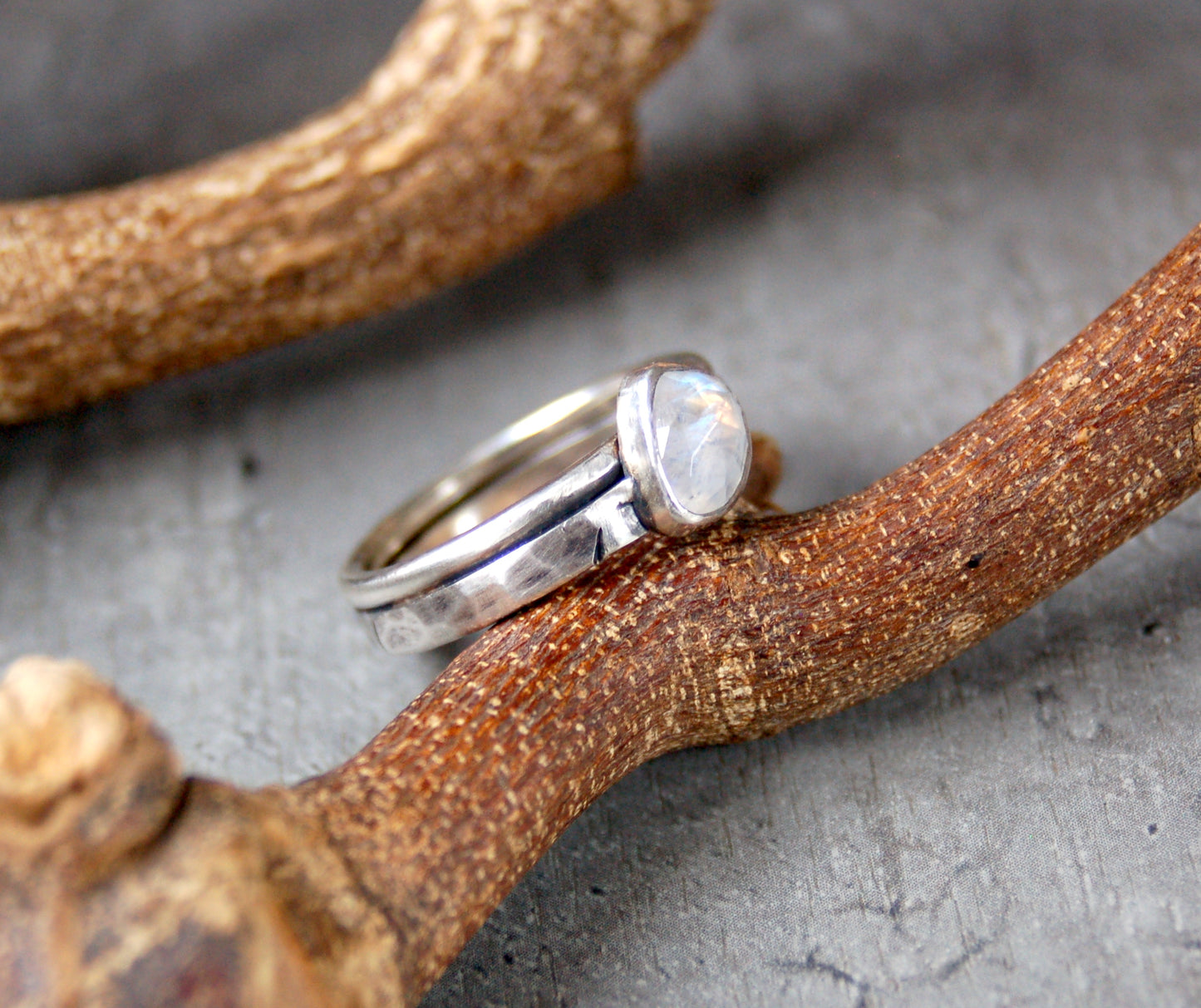 Silver Moonstone Ring