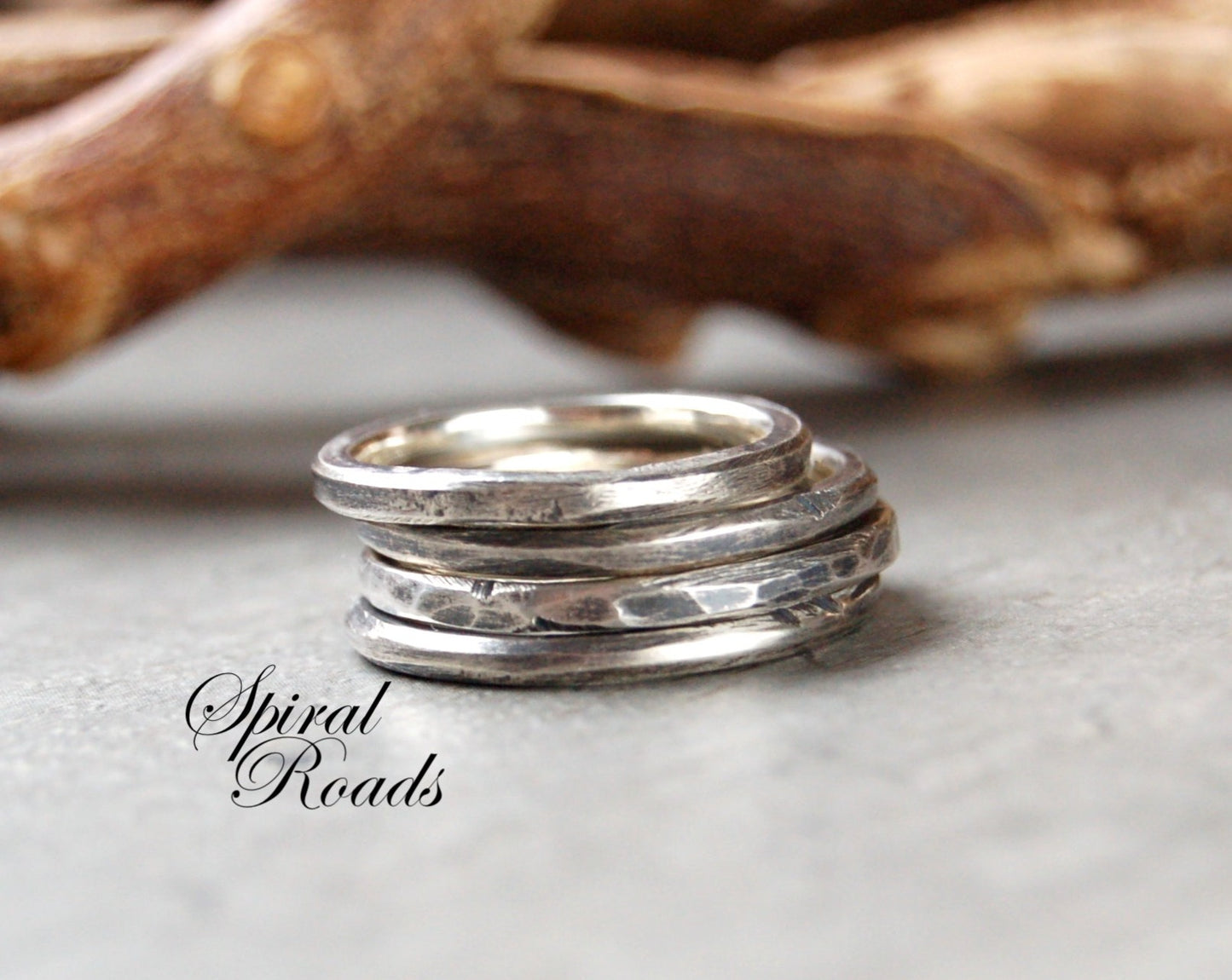 Silver stacking rings