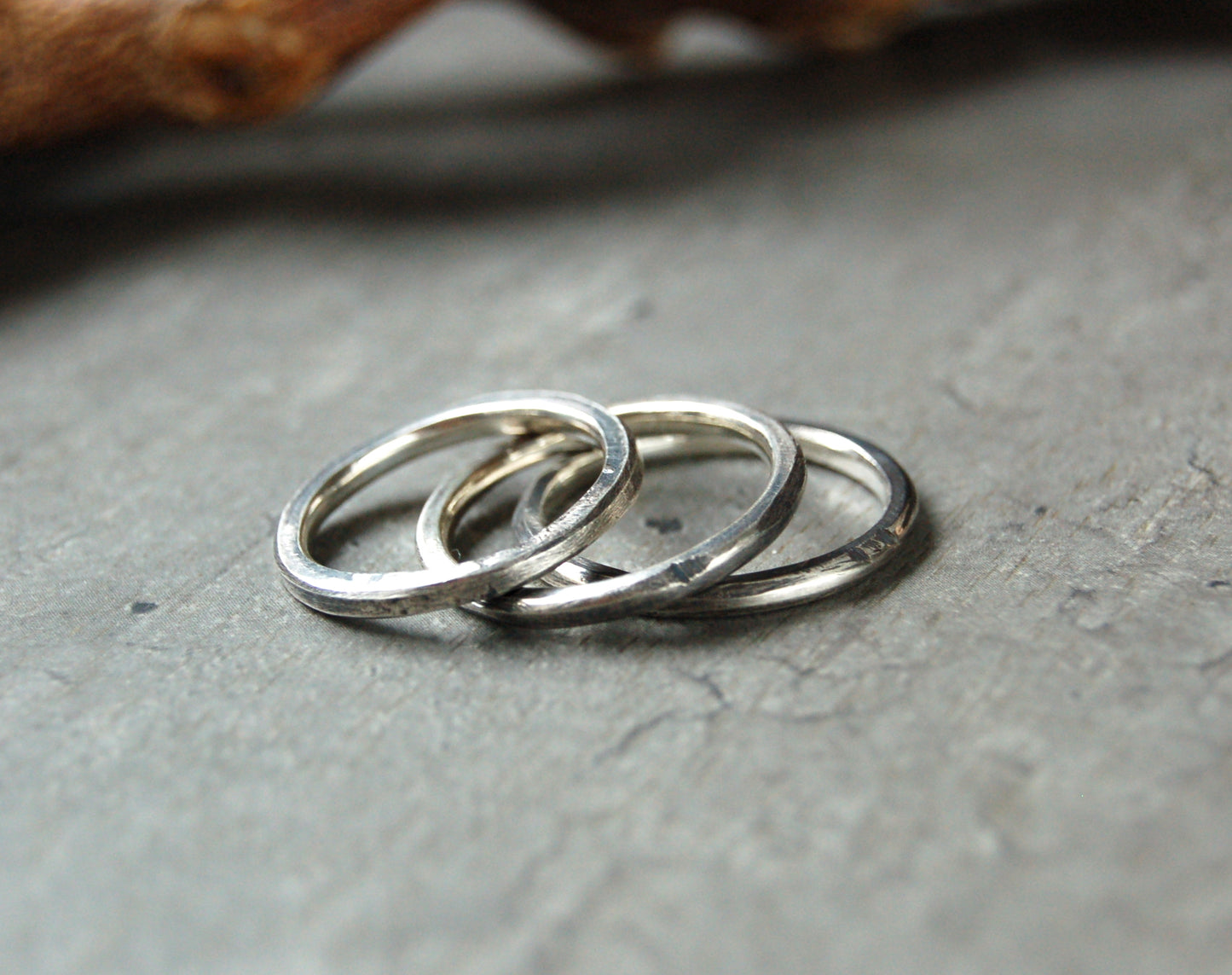 Silver stacking rings