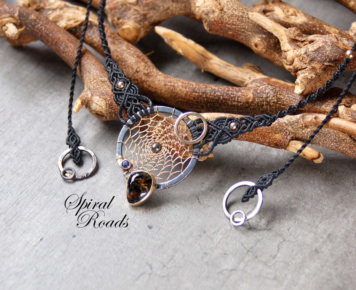 Dreamcatcher Necklace in Silver and Gold