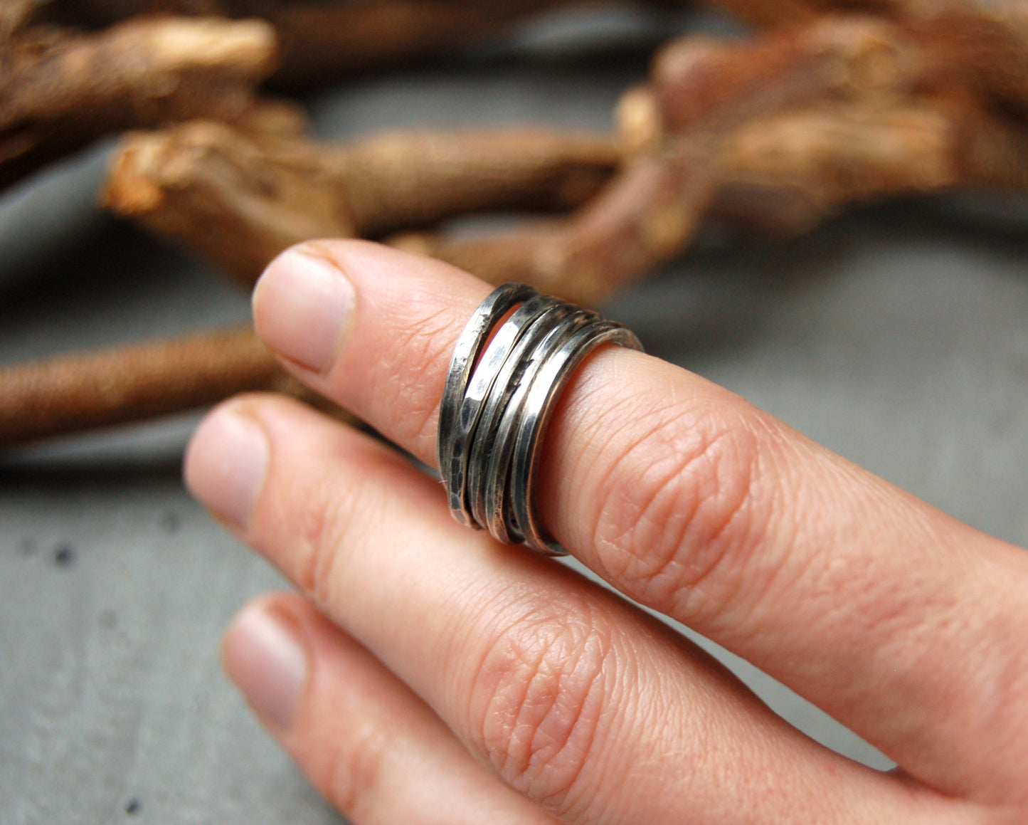 Silver stacking rings