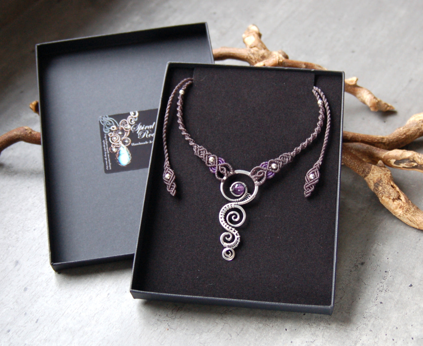 Cascades Necklace with Amethyst