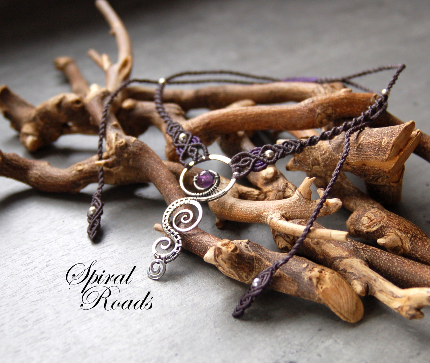 Cascades Necklace with Amethyst