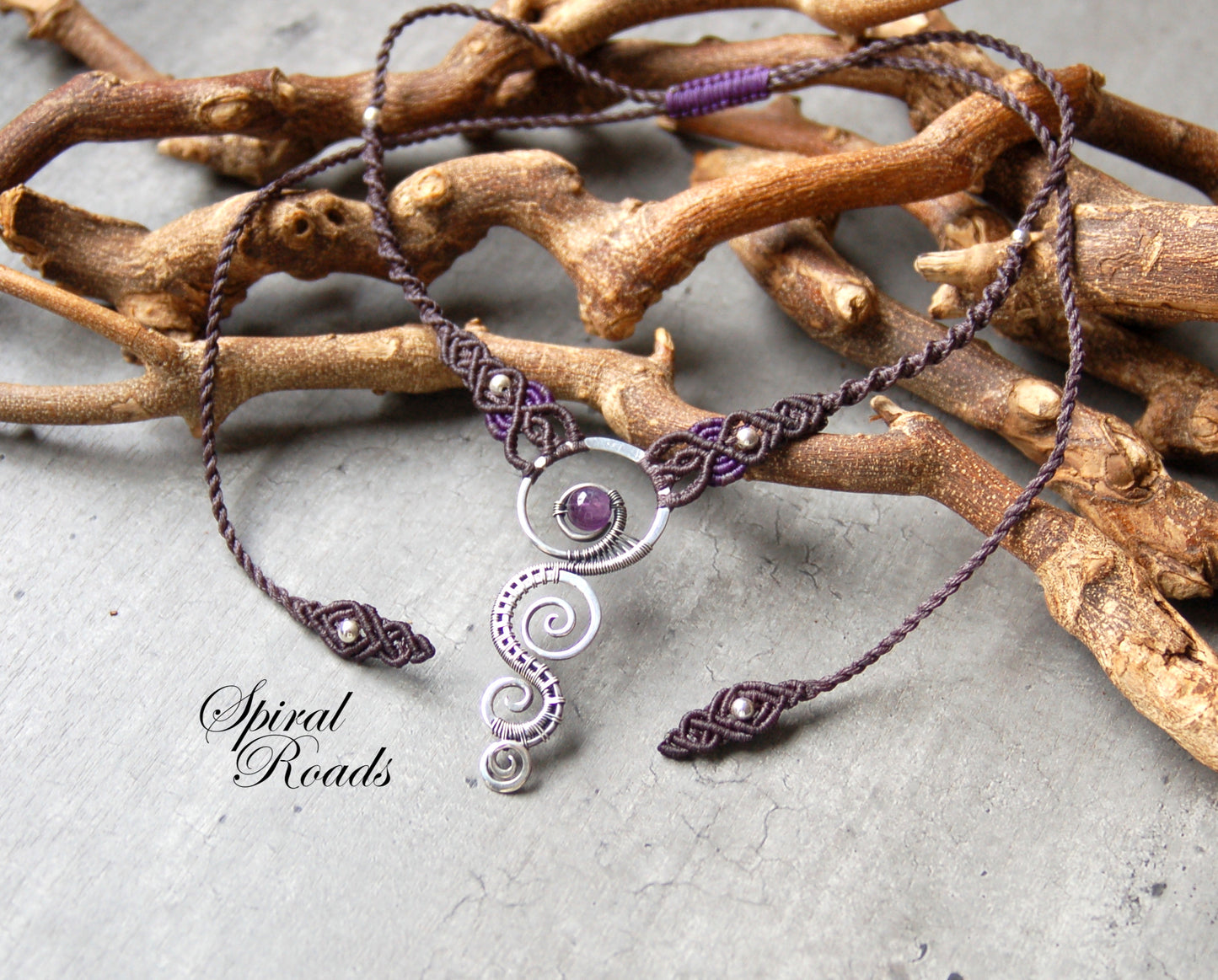 Cascades Necklace with Amethyst