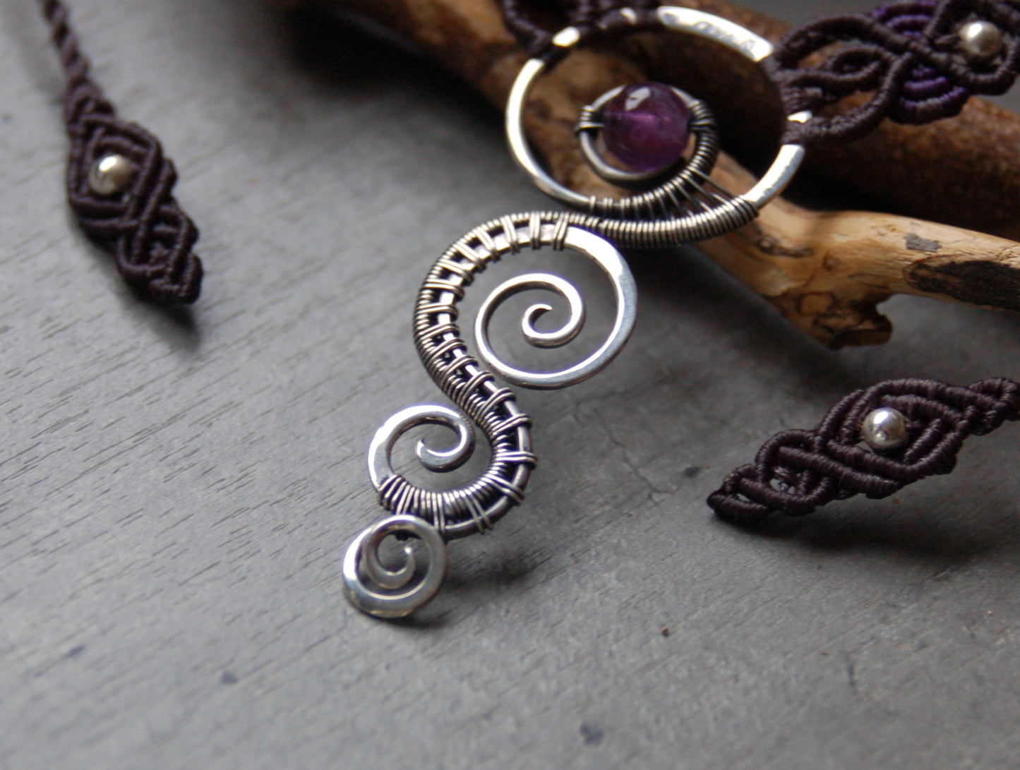Cascades Necklace with Amethyst
