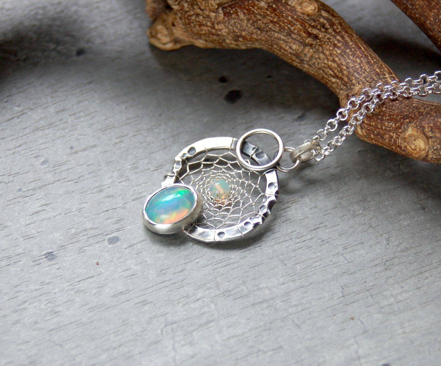 Dreamscape Pendant with Opal